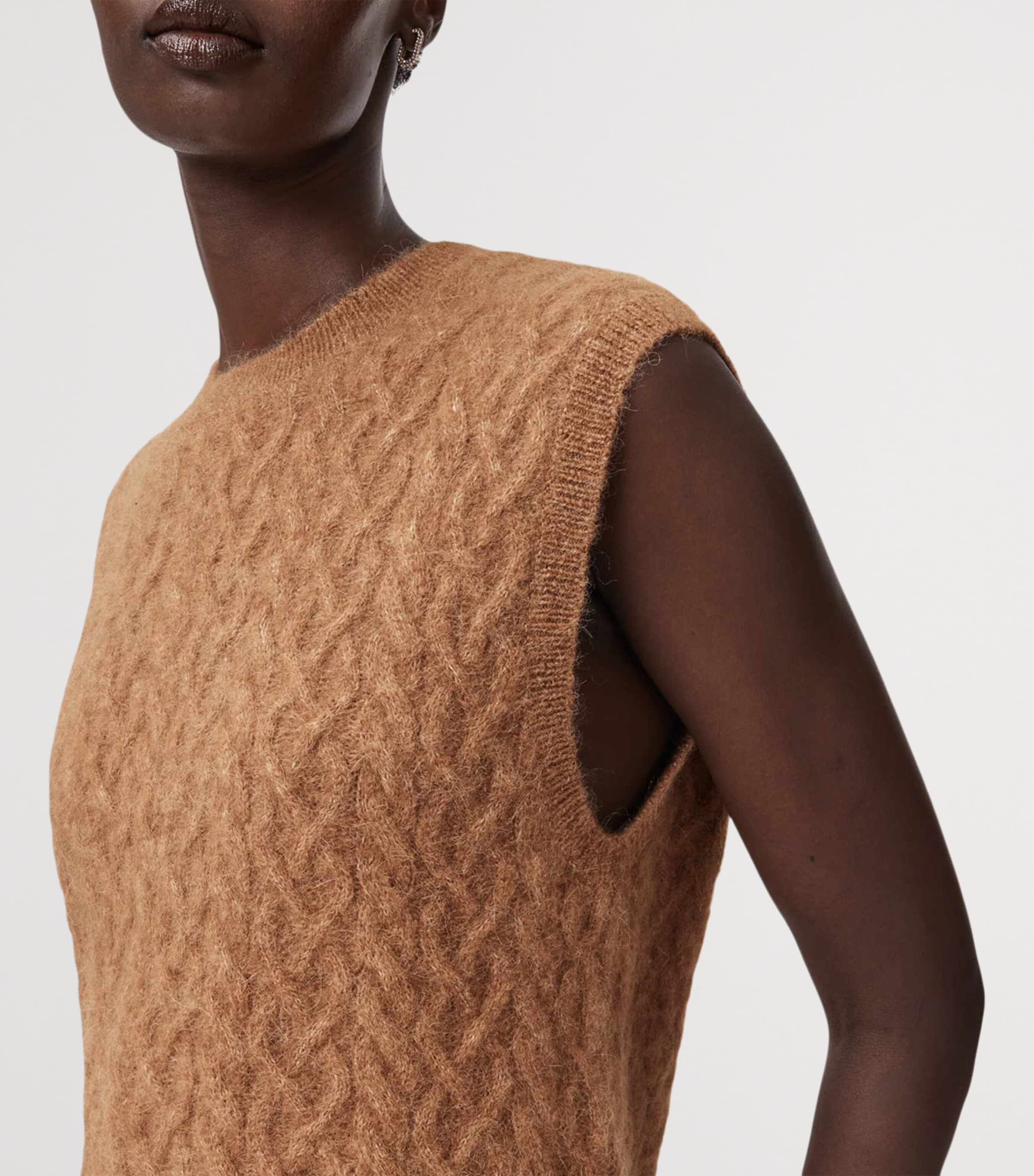 Alpaca-Blend Sirius Sweater Vest RATTAN BROWN Image 6