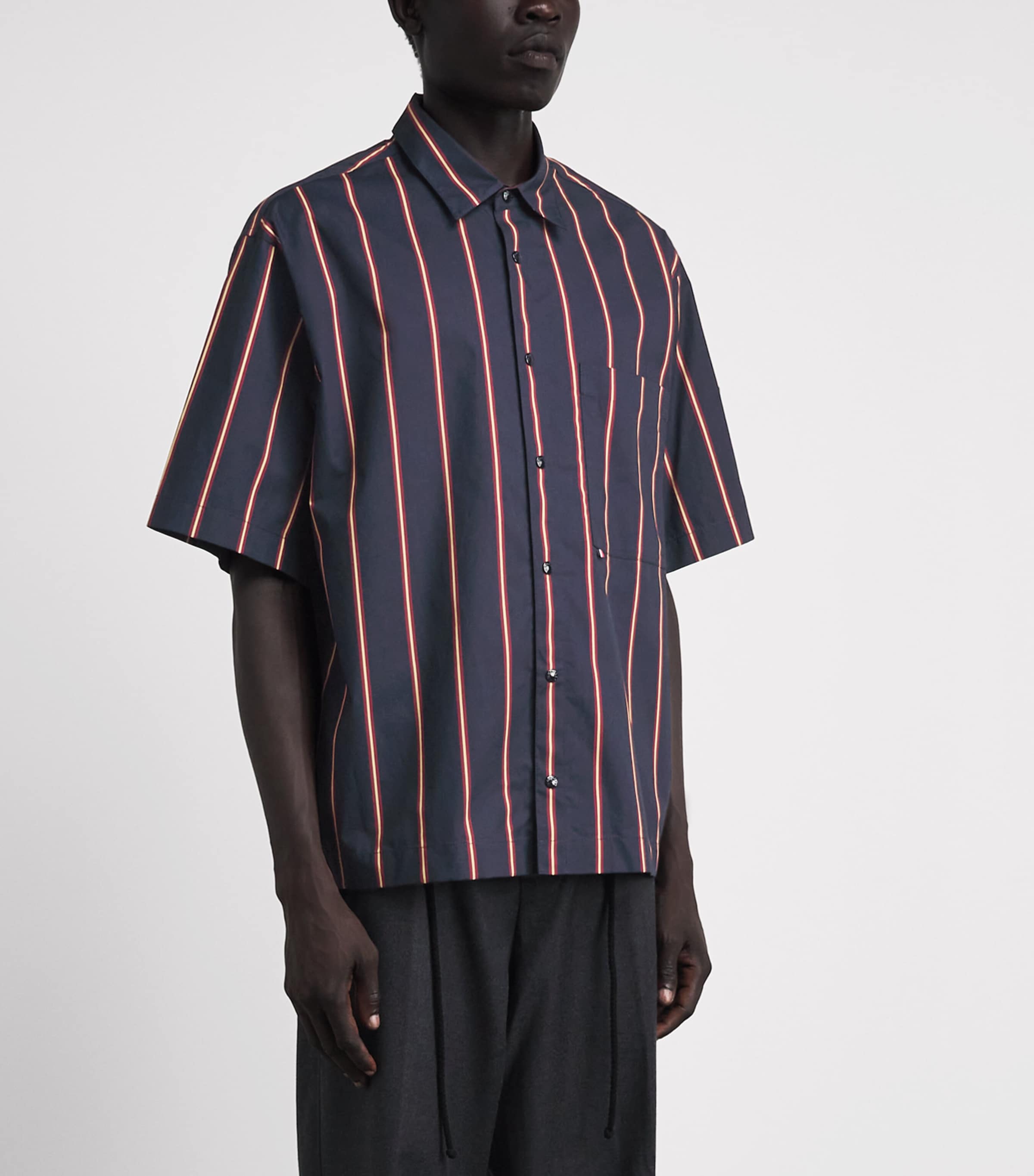 Moncler Mens Cotton Stripe Shirt Image 4