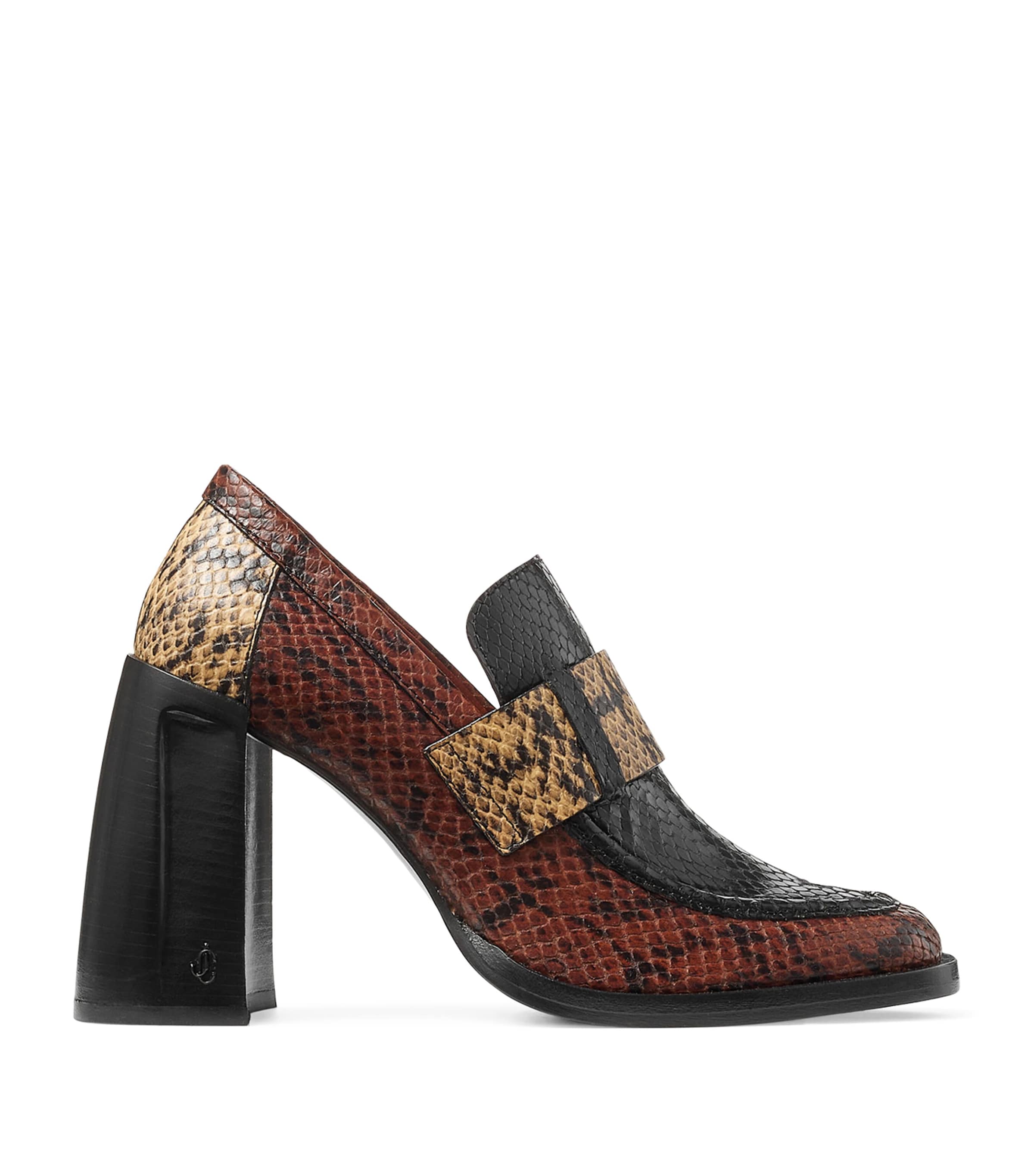Jimmy Choo Tylor 95 Snake-effect Leather Loafer Pumps In Multi