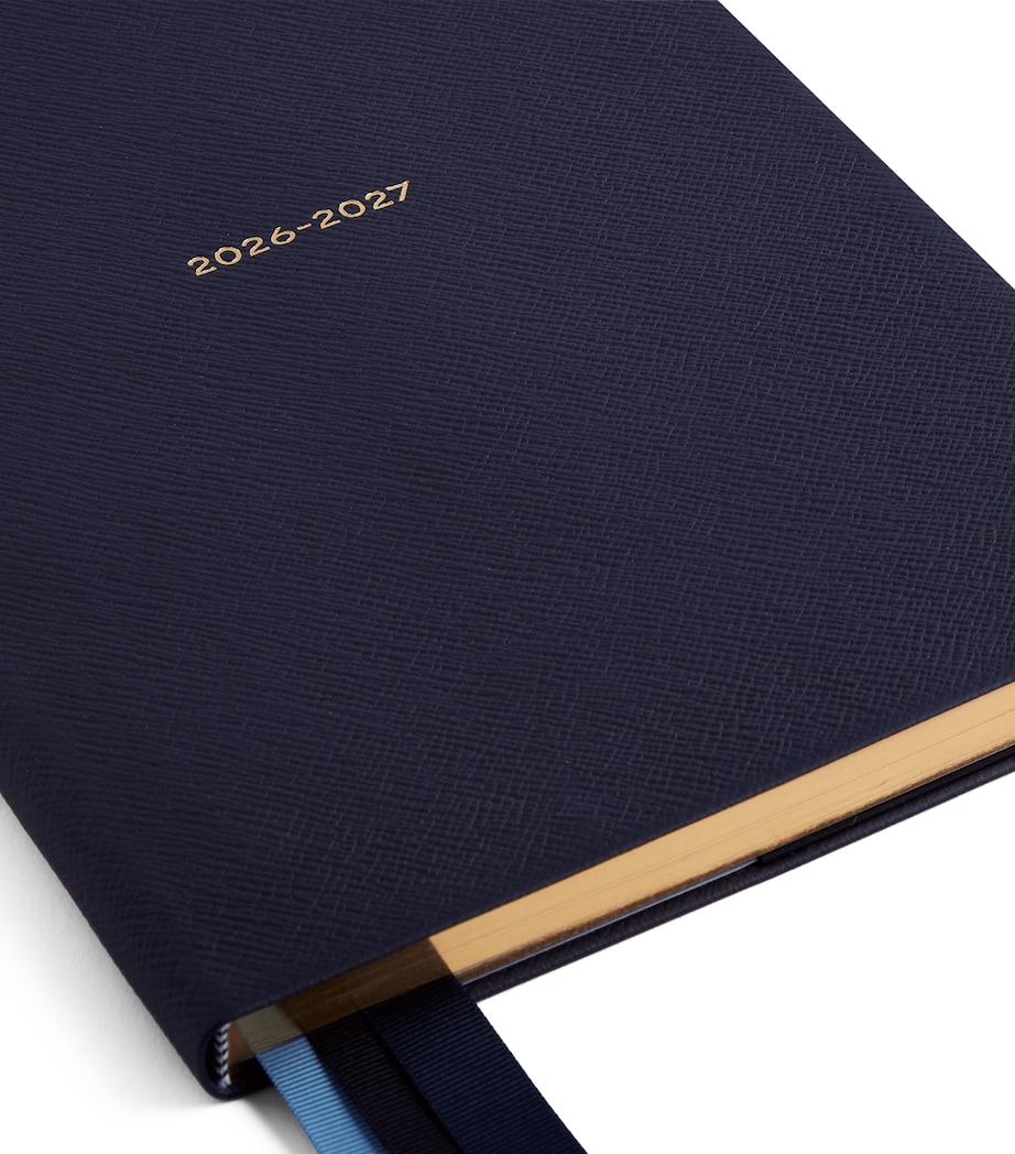 Smythson Leather Portobello Weekly Diary 2026-2027 Navy Image 5