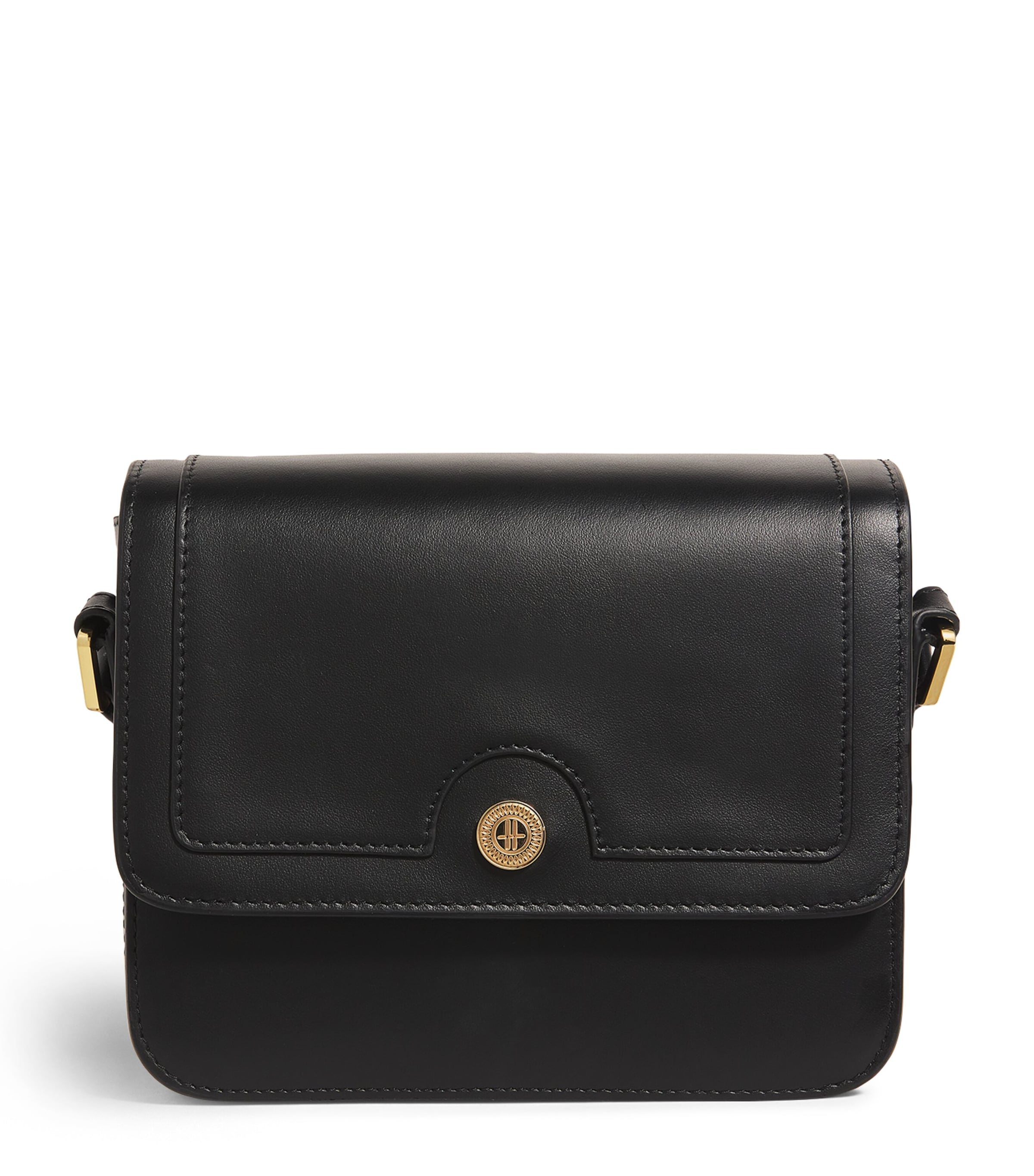 Harrods Leather Camera Bag Black Image 1