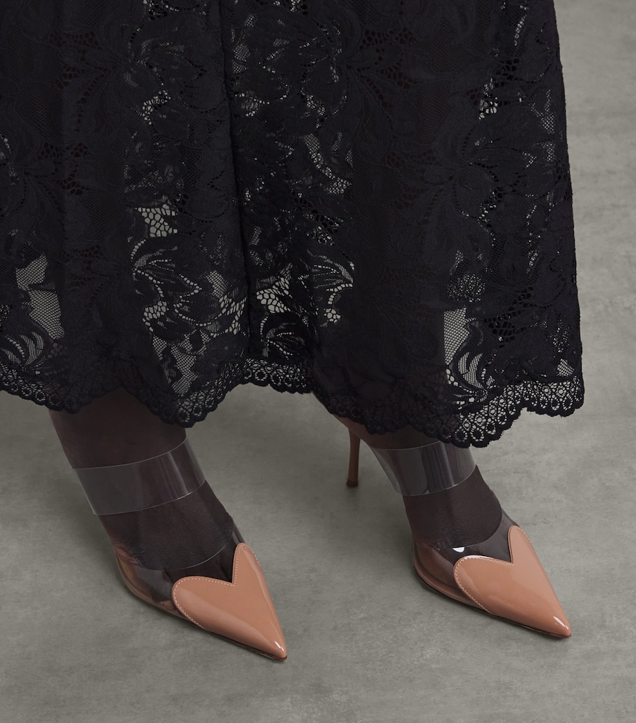 Patent Leather Heart Mules 90 BLUSH Image 2