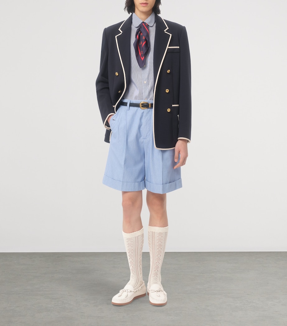 Denim Tailored Shorts 508 Image 5