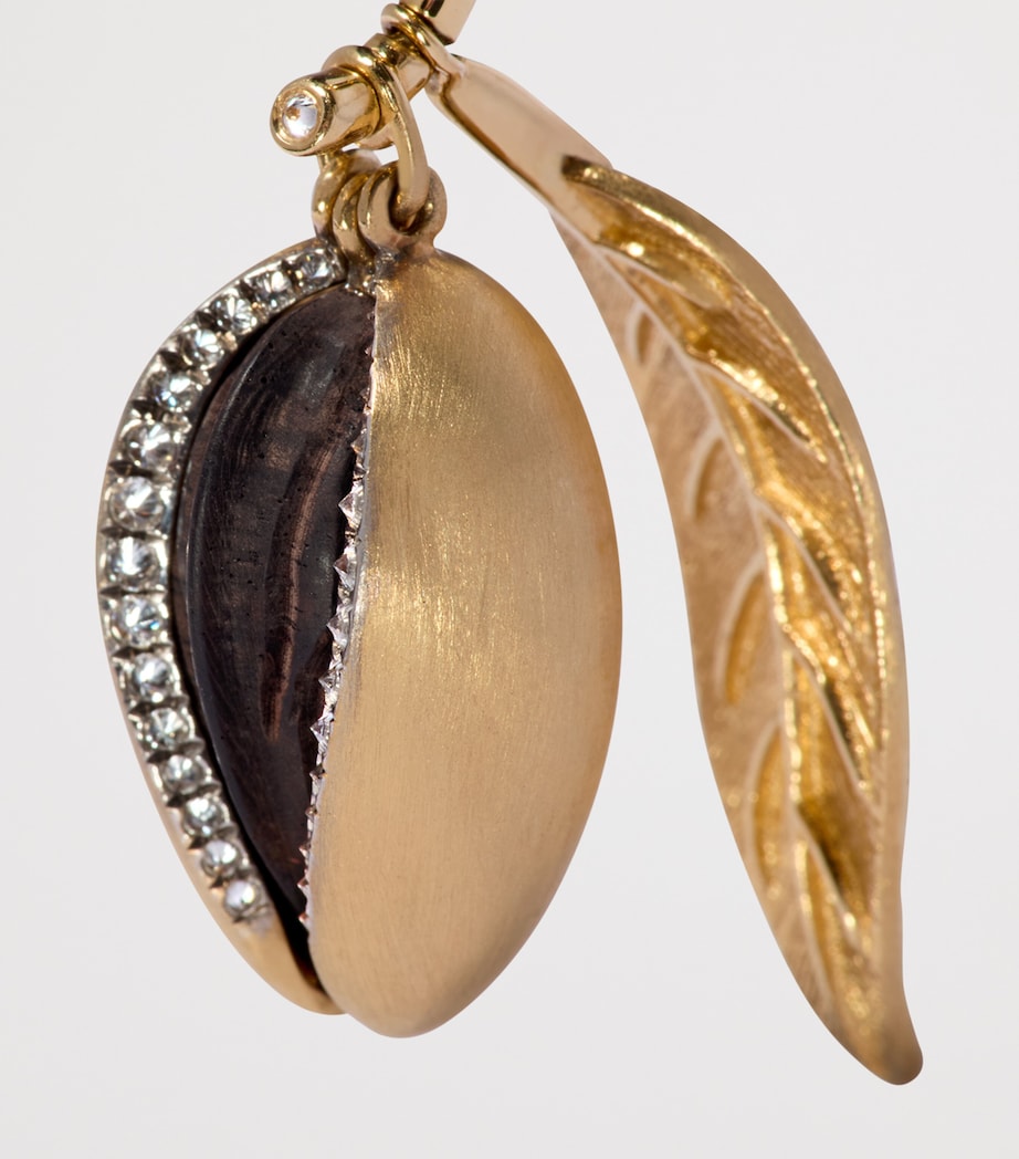 Yellow Gold, Diamond and Ebony Mythology Almond Charm Pendant YELLOW GOLD Image 5