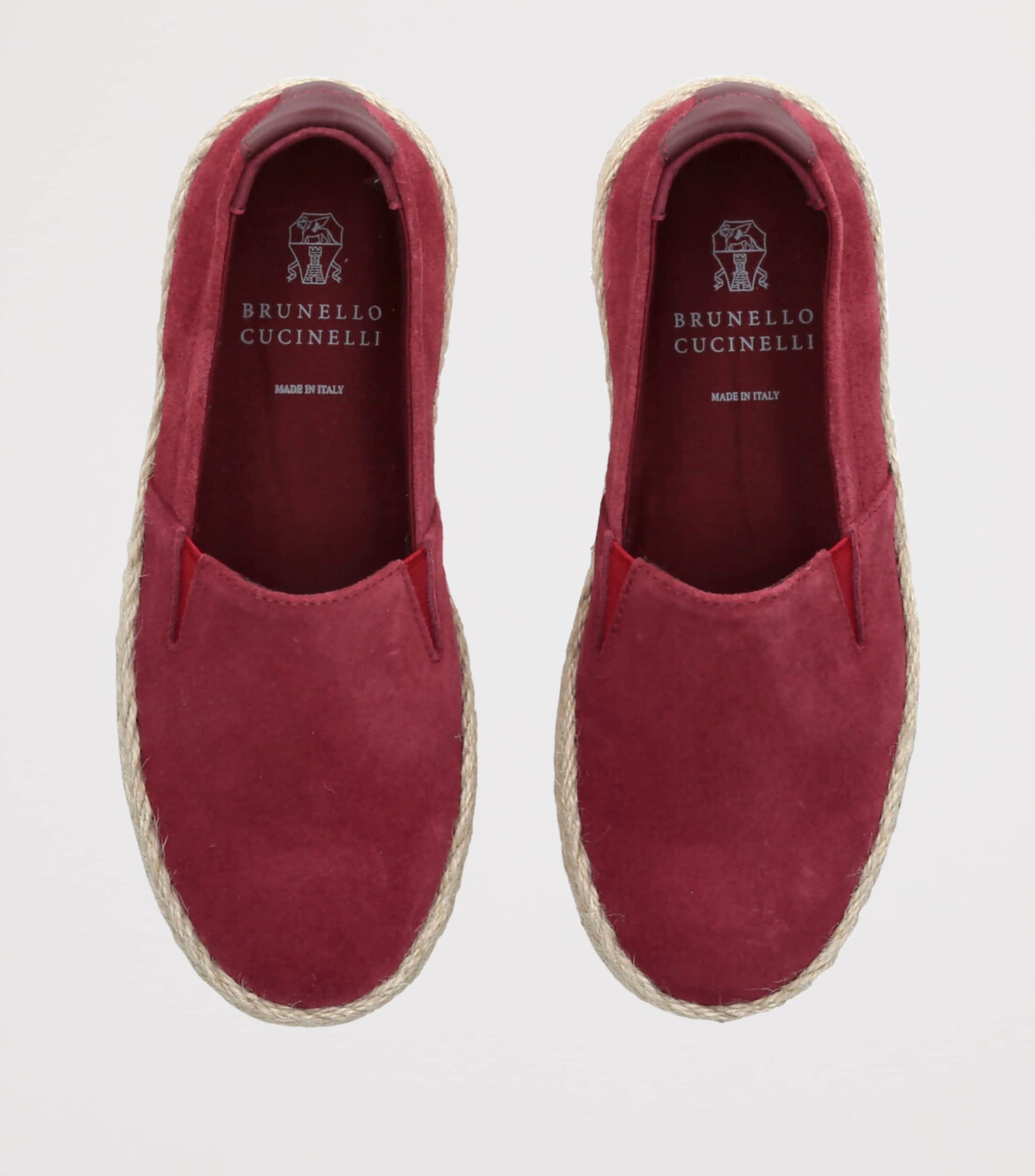 Brunello Cucinelli Kids Suede Espadrilles Red Image 4