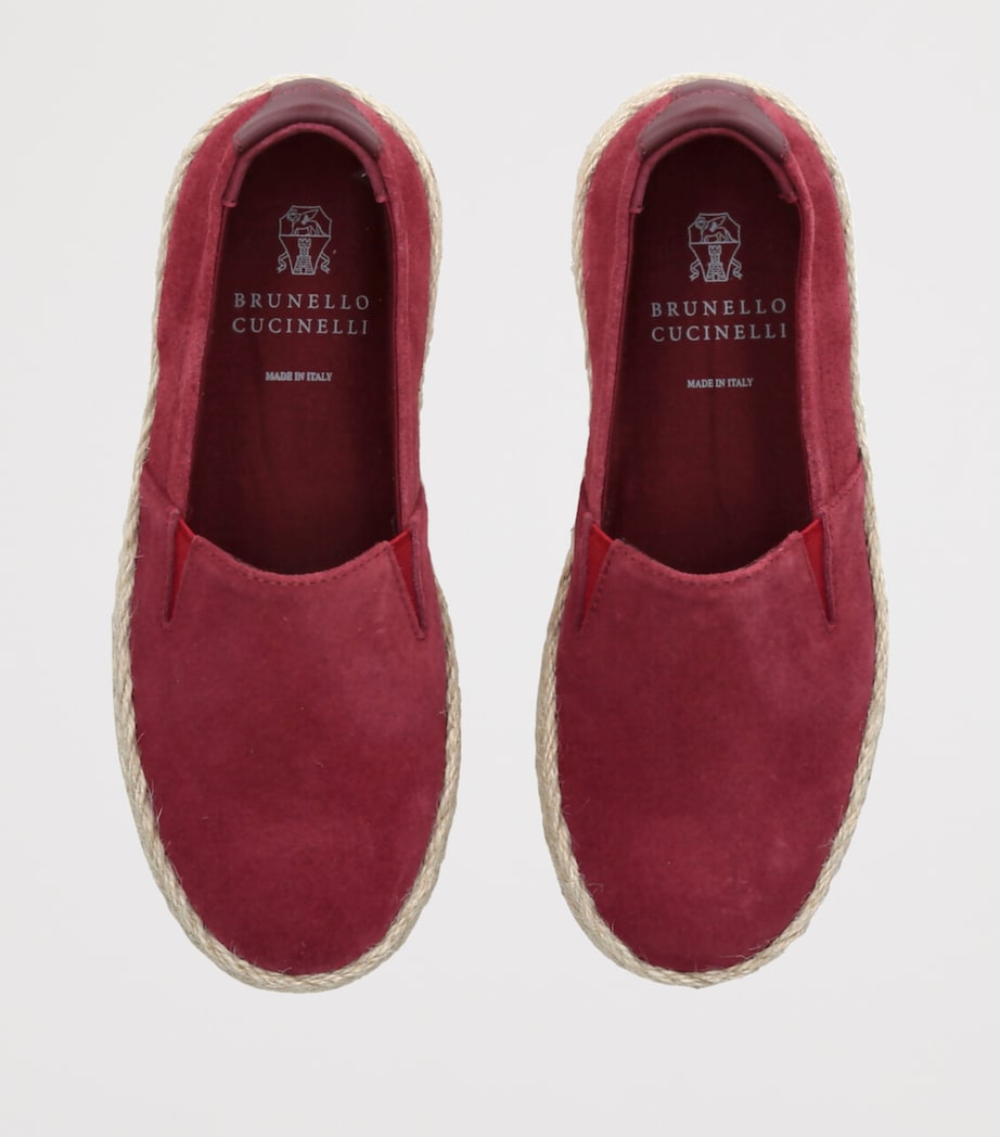 Brunello Cucinelli Kids Suede Espadrilles Red Image 4