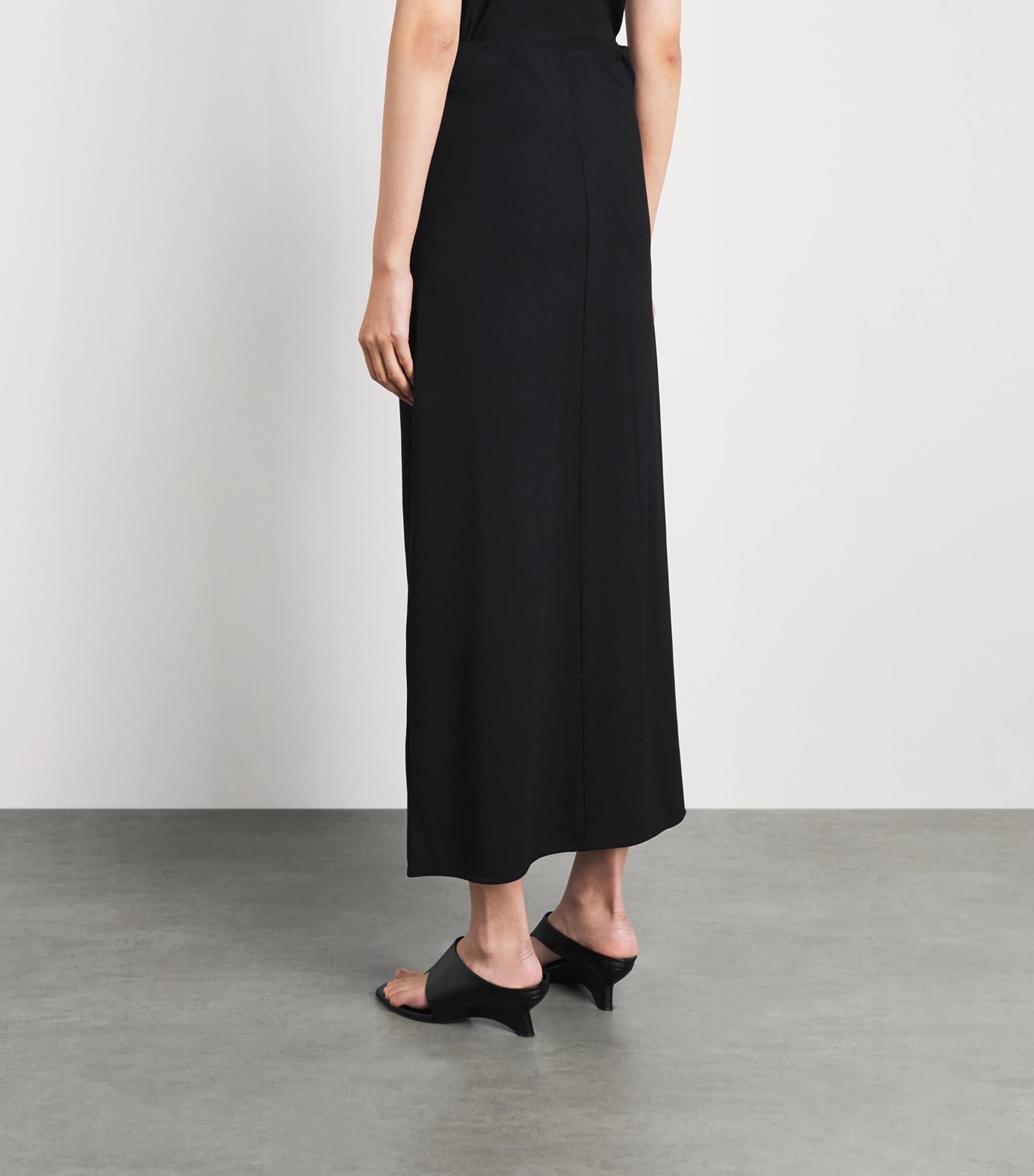 ME+EM Womens Jersey Knot Maxi Skirt Black Image 5