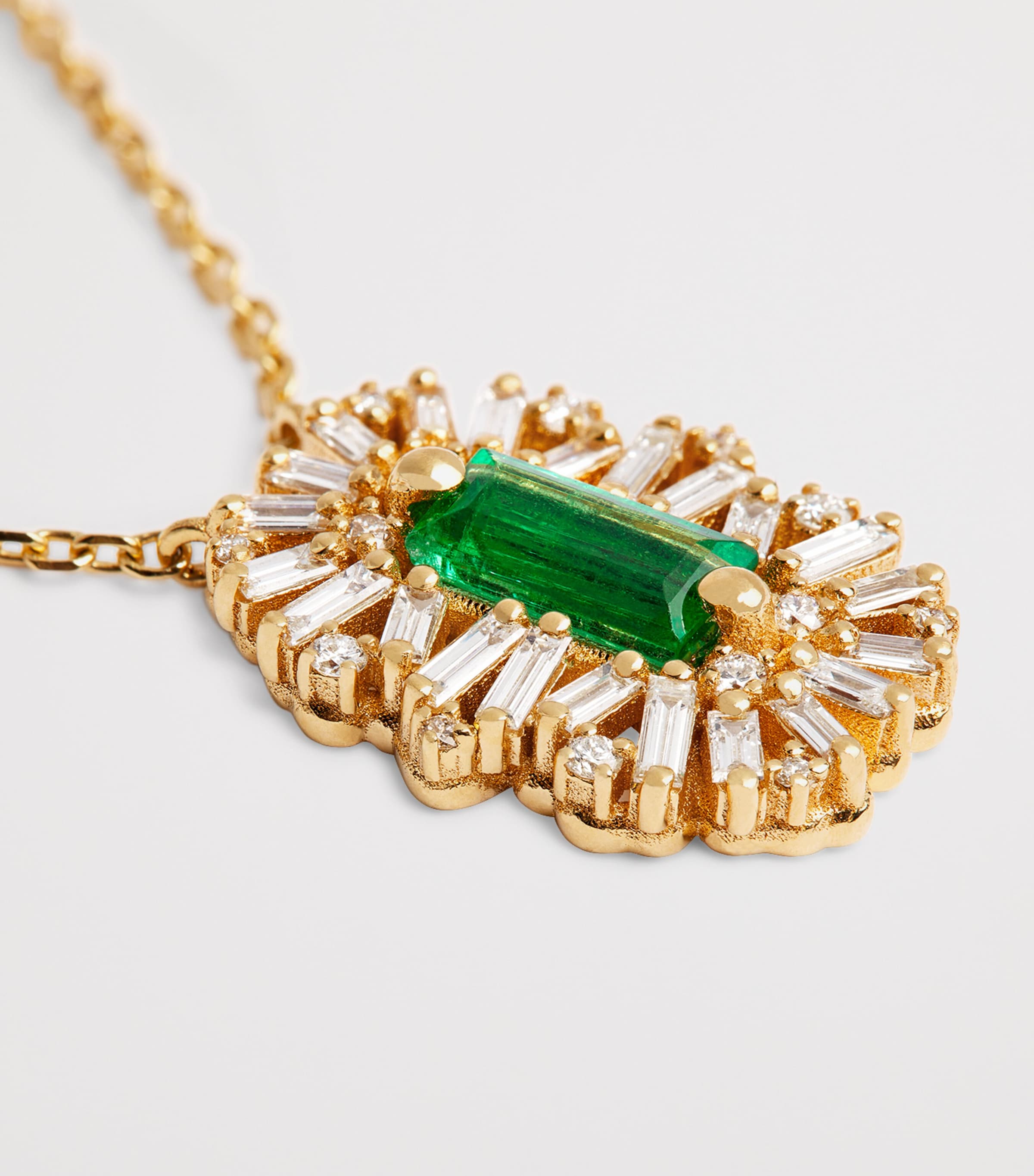 Suzanne Kalan Yellow Gold, Diamond and Emerald One of a Kind Necklace Yg/emer Image 4