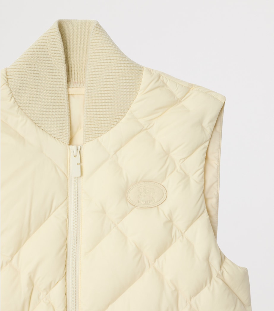 Water-Resistant Down Quilted Gilet CERAMIC WHITE Image 4