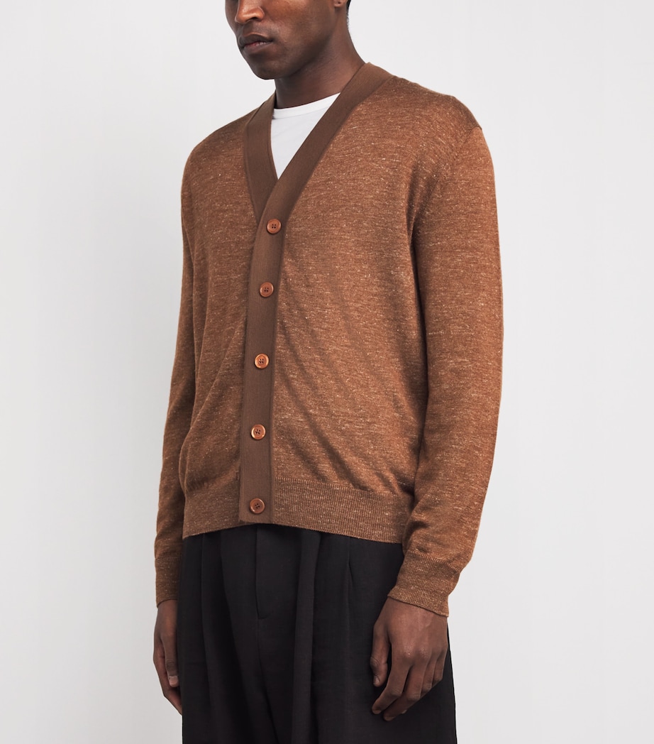 Cashmere-Silk-Hemp V-Neck Cardigan 2425 Image 3