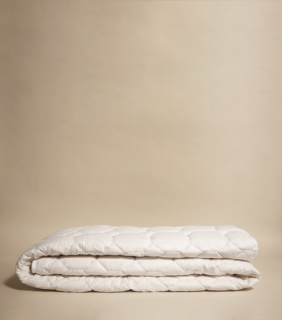 Cotton Single Mattress Protector (90cm x 190cm) WHITE Image 1