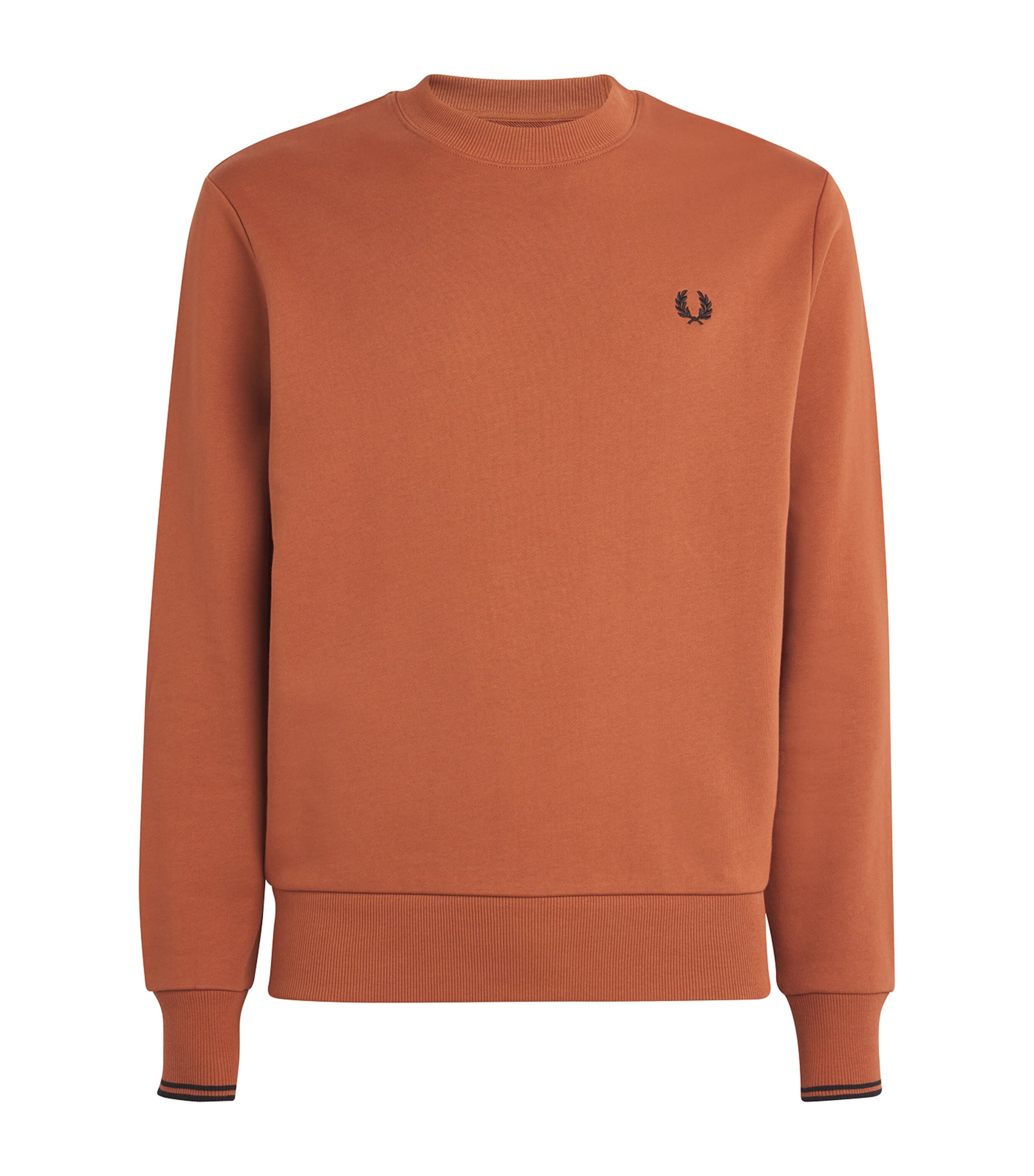 Fred Perry Laurel Wreath Sweatshirt In Orange