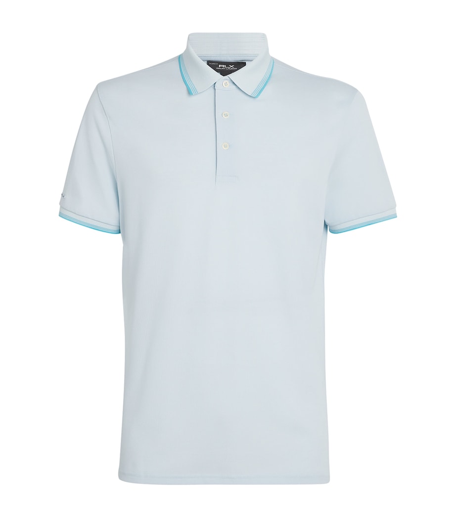 Cotton-Blend Performance Polo Shirt SUMMER AQUA Image 1