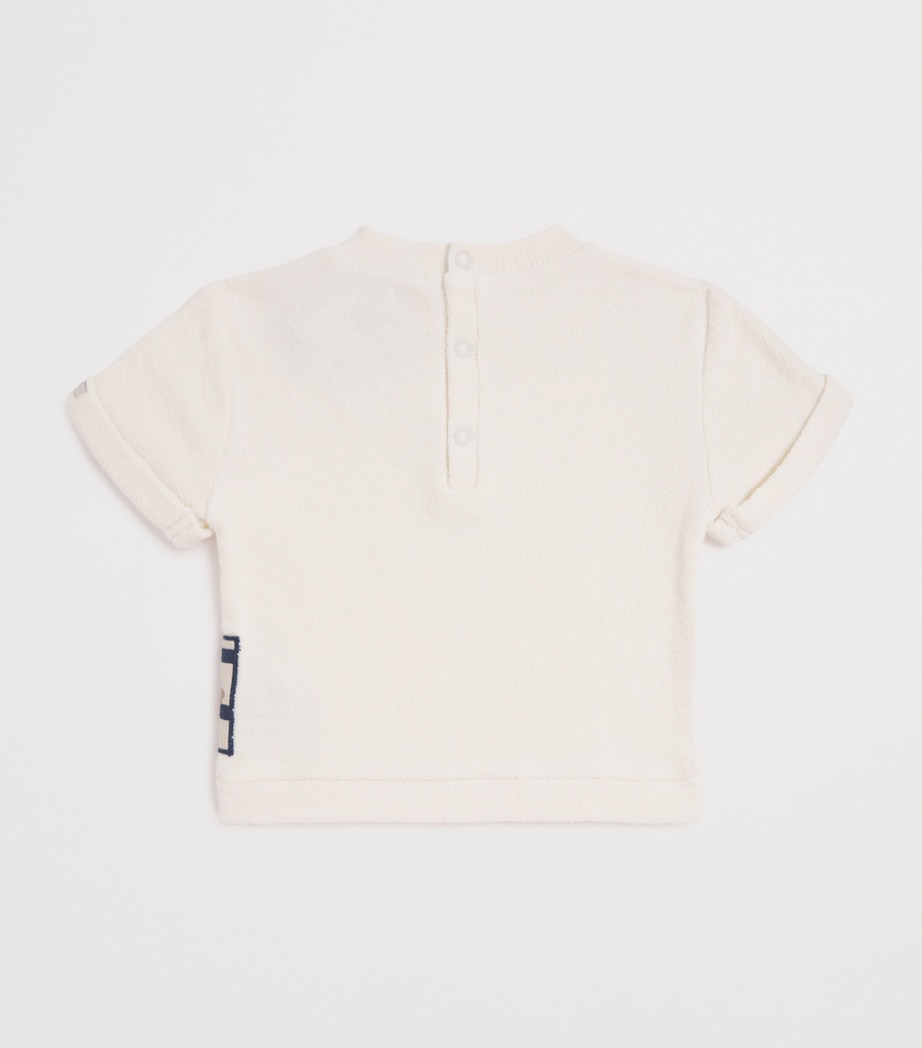 Donsje Embroidered Thommy Bear T-Shirt (0-30 Months) White Image 2