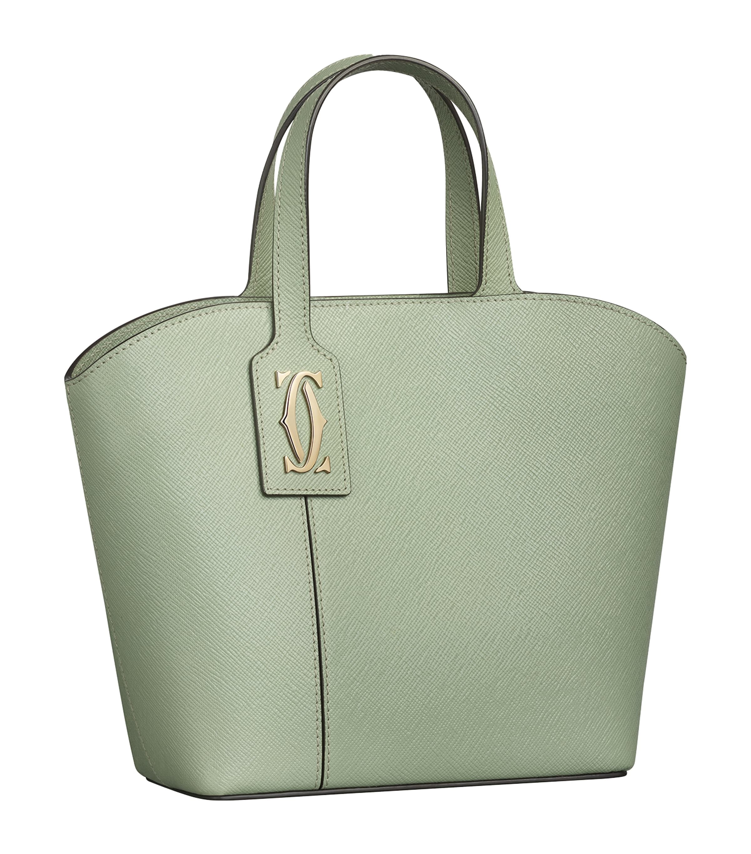 Mini Leather C de Cartier Tote Bag SAGE GREEN Image 1