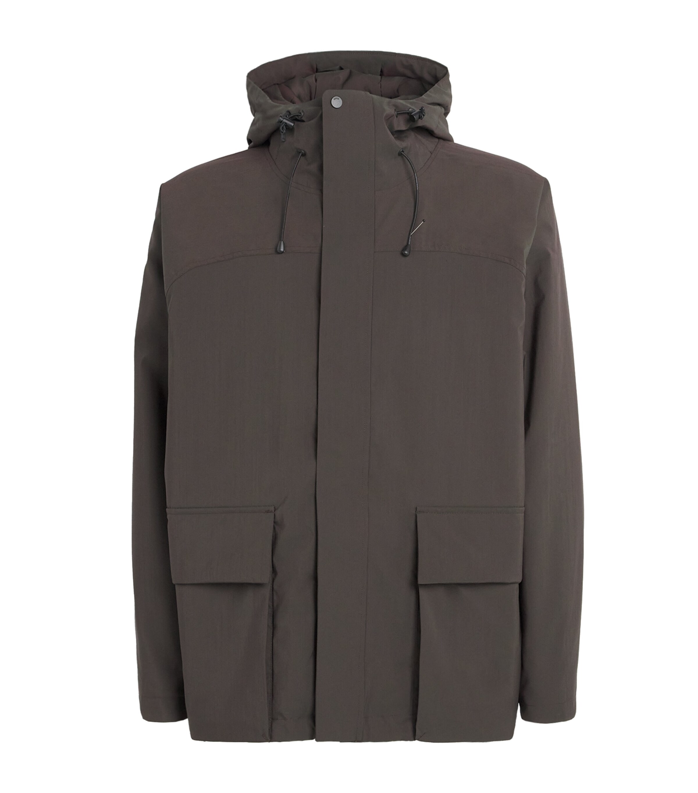 Norse Projects Mens Hooded Herluf Alpinix Jacket Seal Brown Image 1