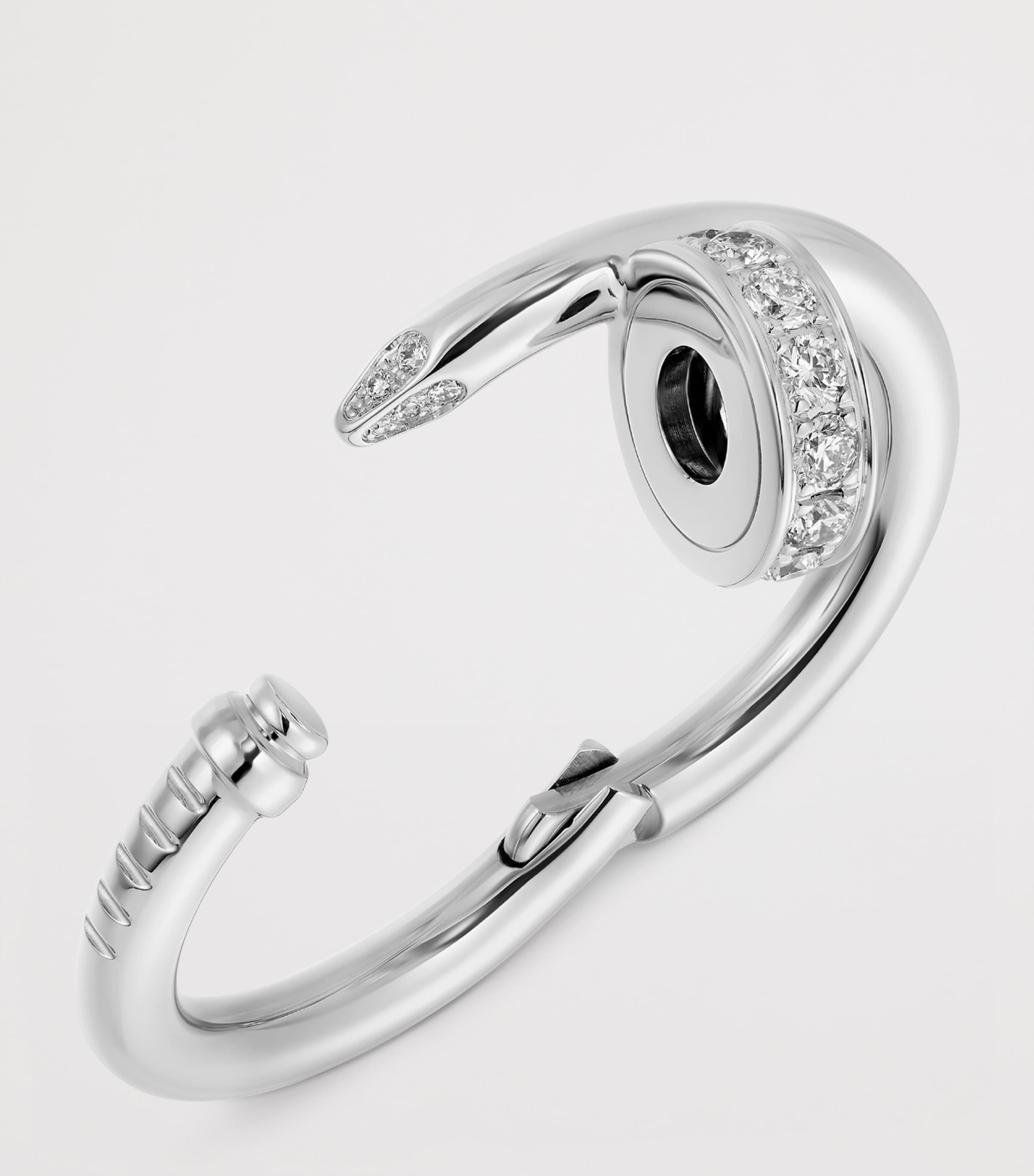 White Gold and Diamond Juste un Clou Cufflinks WHITE GOLD Image 6