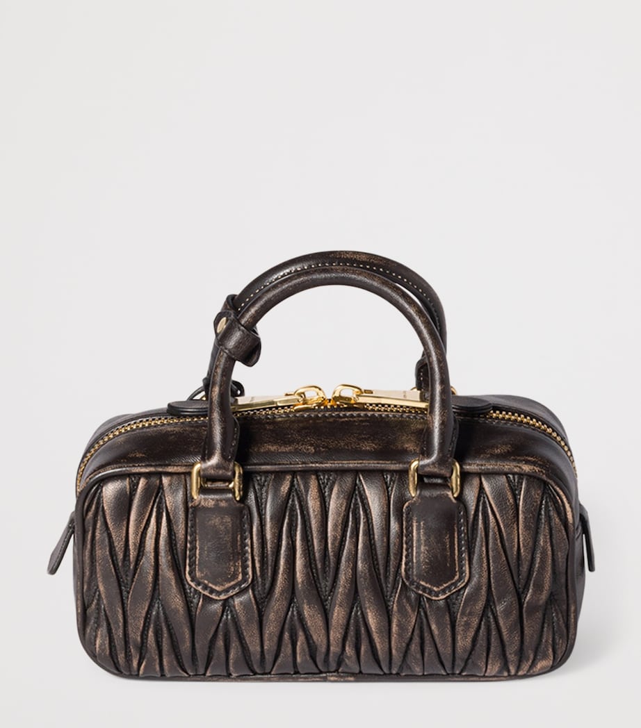 Matelassé Leather Arcadie Top-Handle Bag F0201 Image 3