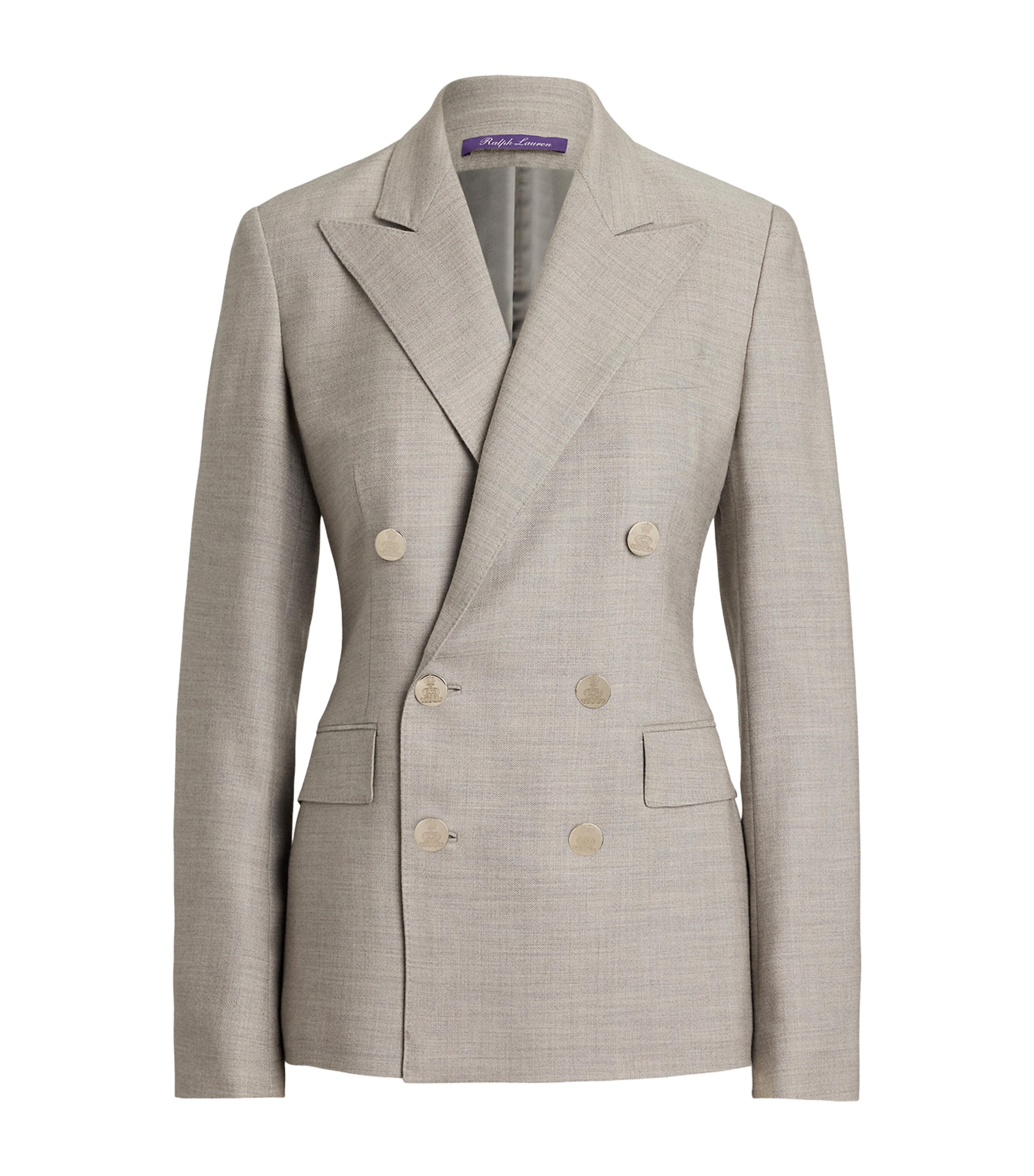 Ralph Lauren Double-breasted Tailored Blazer In Neutral