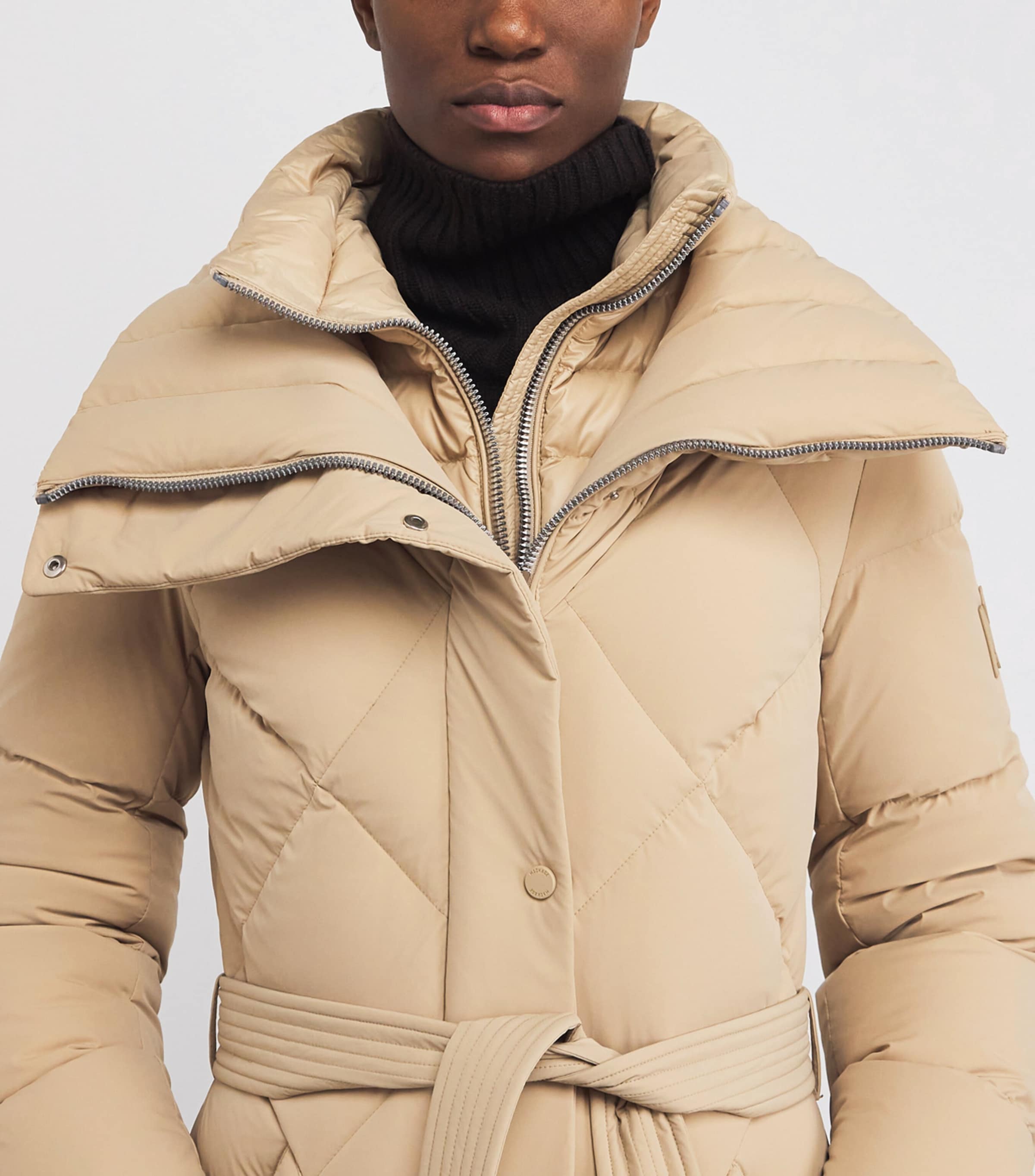 Quilted Layered Laurella Puffer Coat C0274 LIGHT CAMEL Image 6