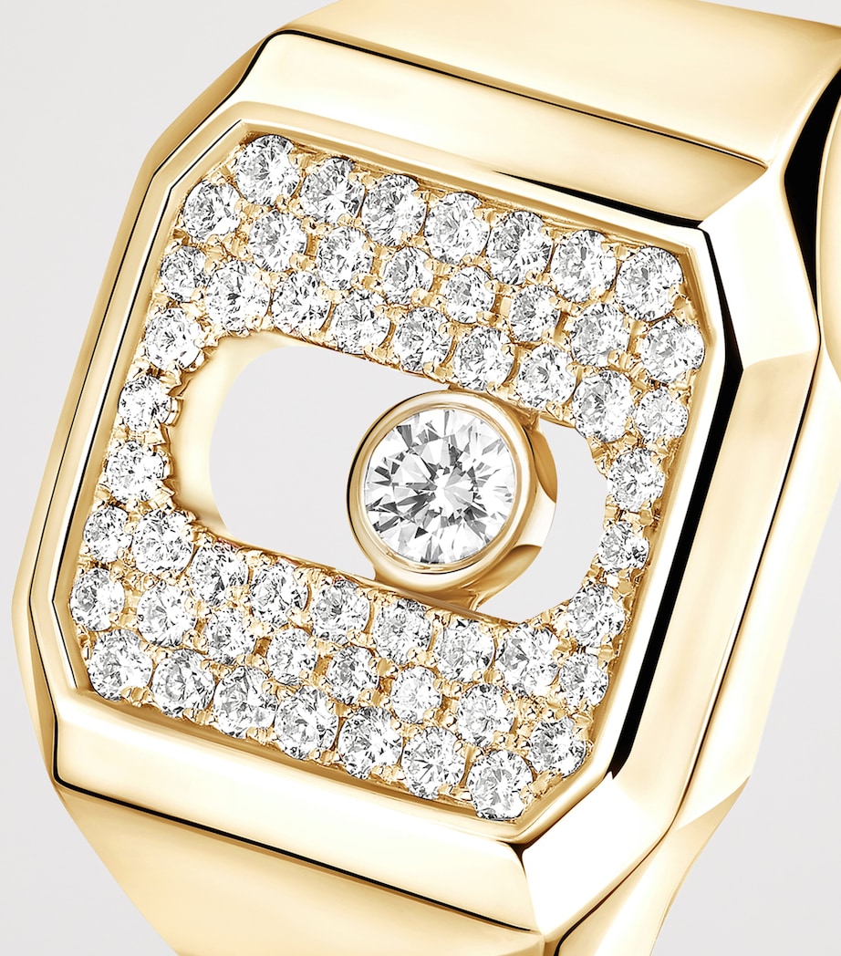 Messika Move Joaillerie Yellow Gold and Diamond Pavé Signet Ring (0.27ct) Yellow Gold Image 3