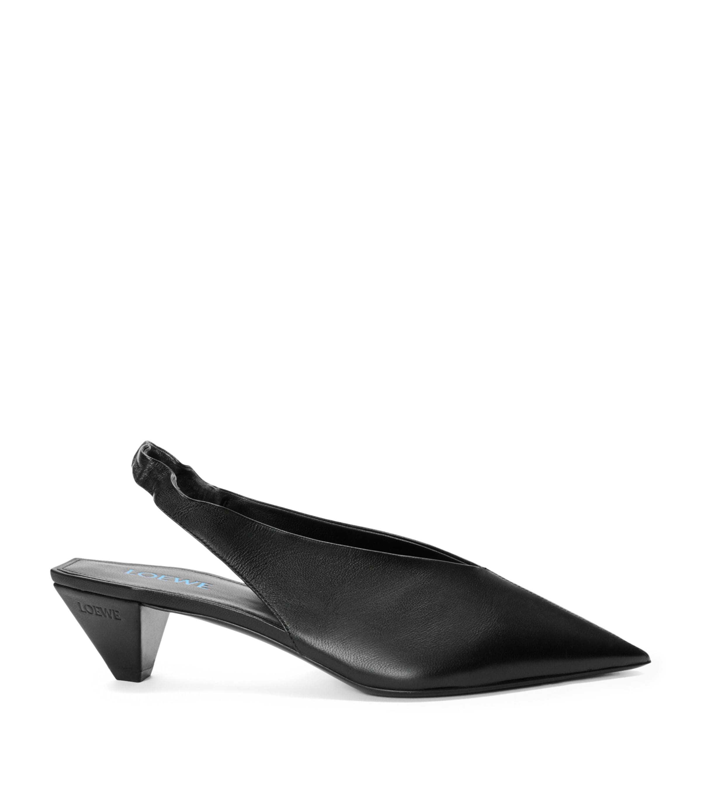 LOEWE Lambskin Origami Cubic Slingback Pumps 45 Black Image 1
