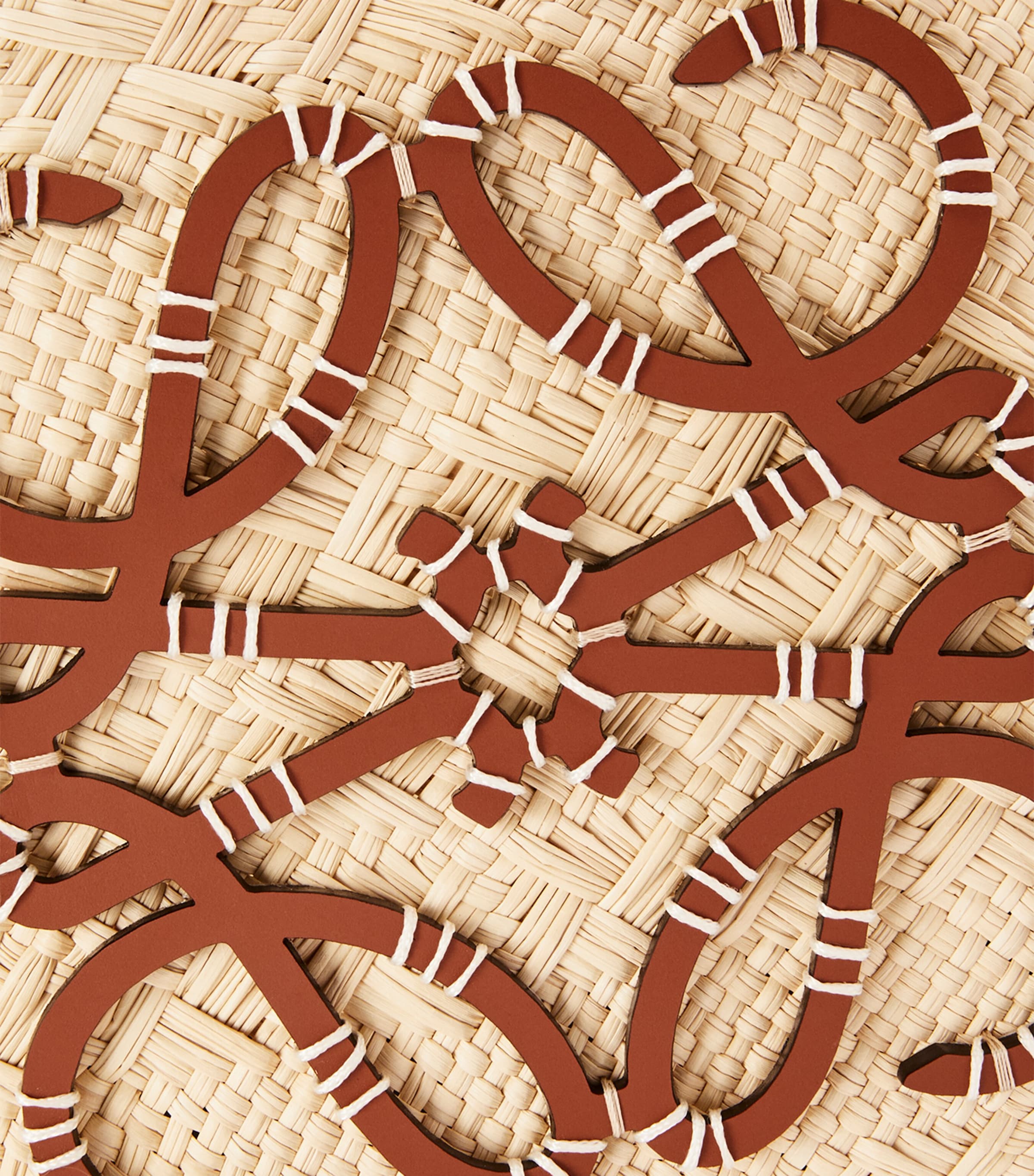 x Paula’s Ibiza Anagram Basket Bag NATURAL/TAN Image 5