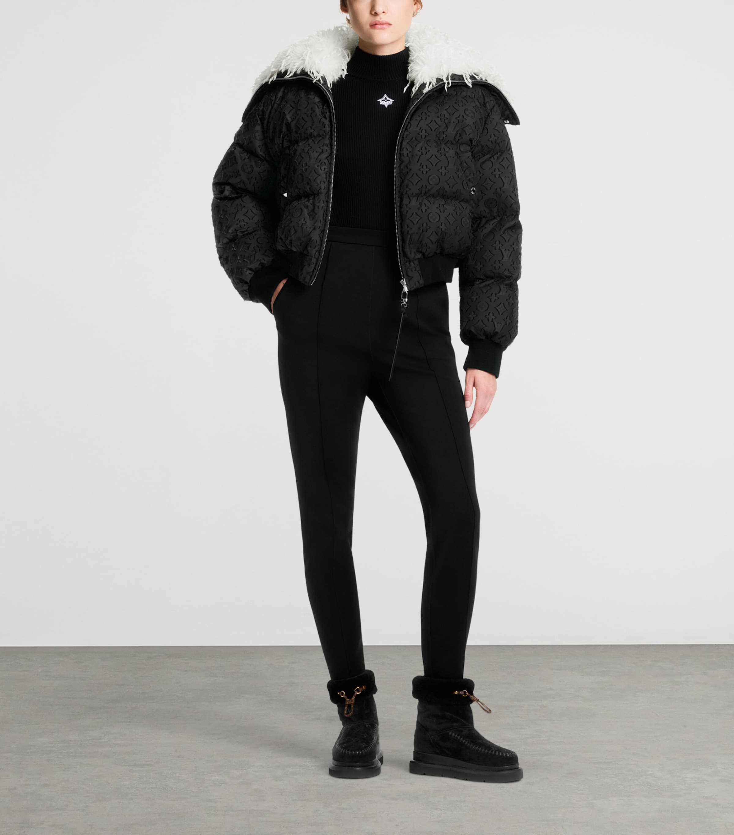 Suede Cortina Ankle Boots BLACK Image 7