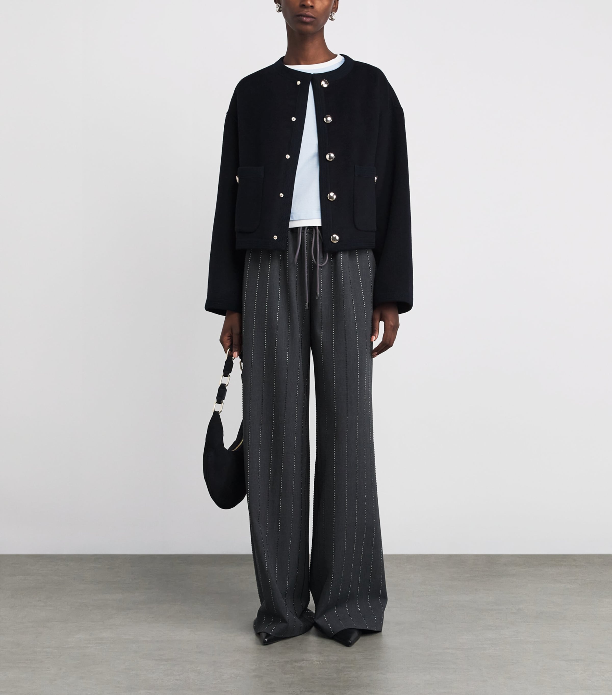 Wool-Blend Double-Faced Jacket NAVY Image 2