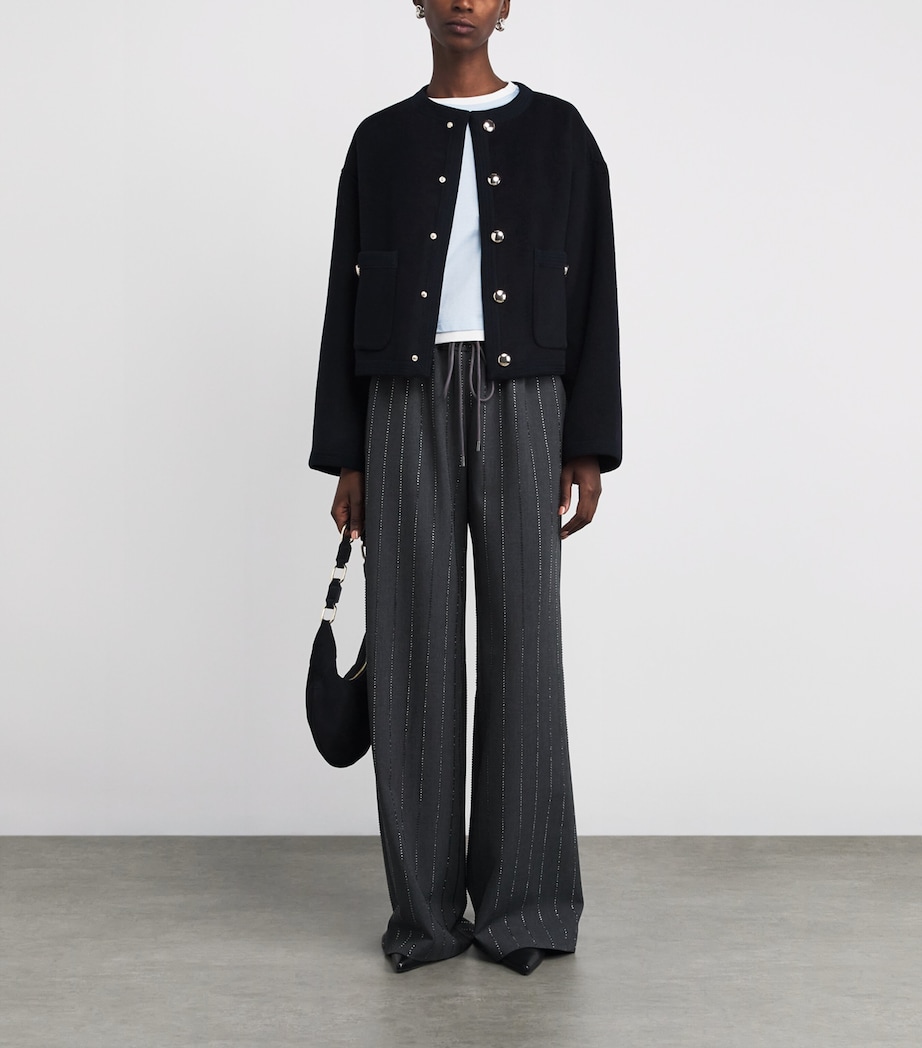 Wool-Blend Double-Faced Jacket NAVY Image 2