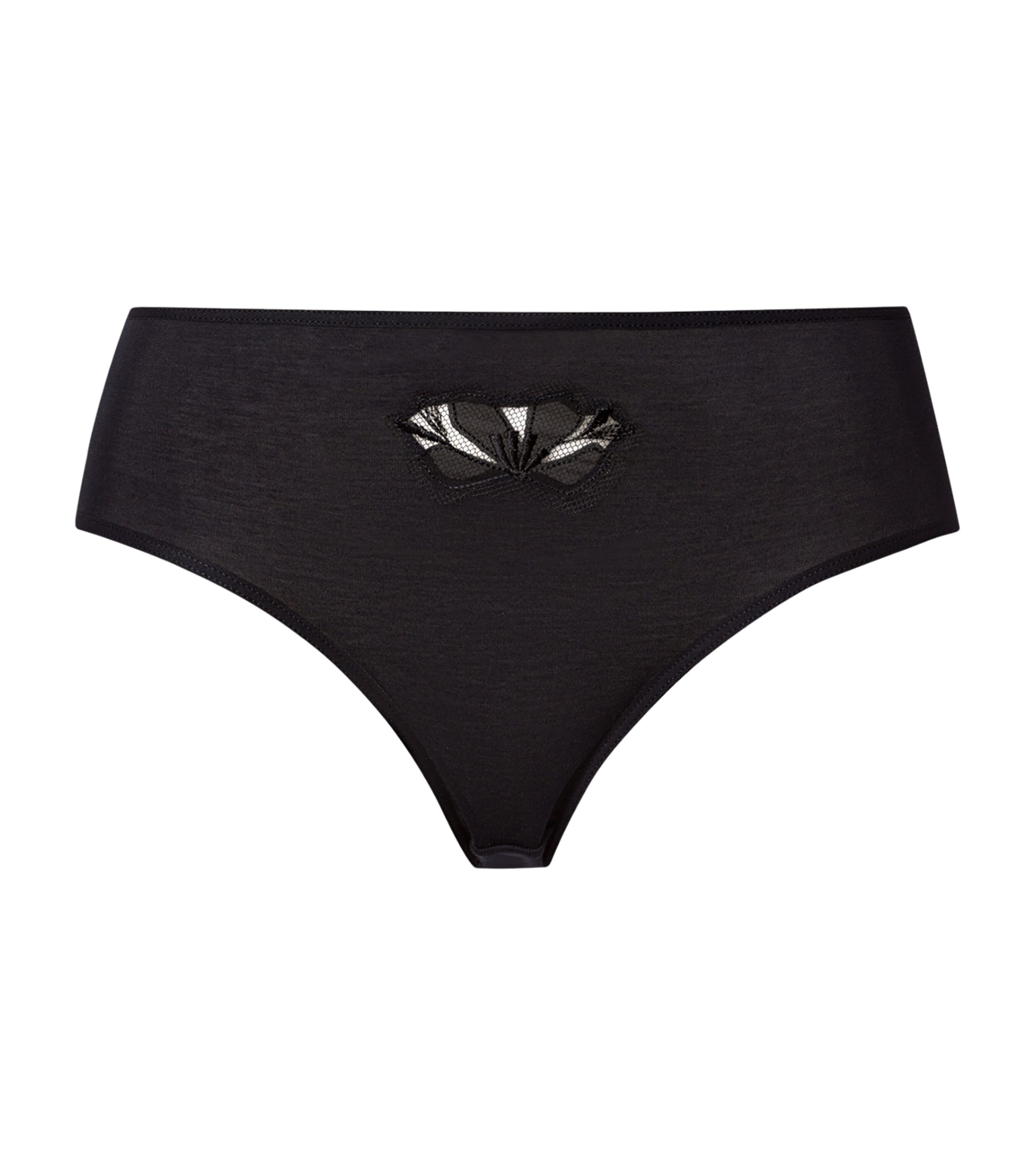 Hanro Mercerised Cotton Kalea Maxi Briefs In Black