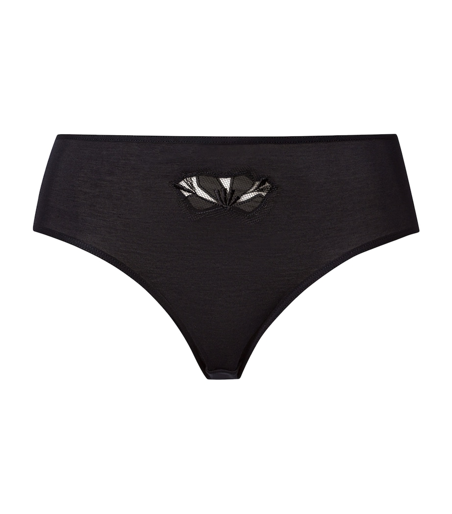 Mercerised Cotton Kalea Midi Briefs BLACK Image 1