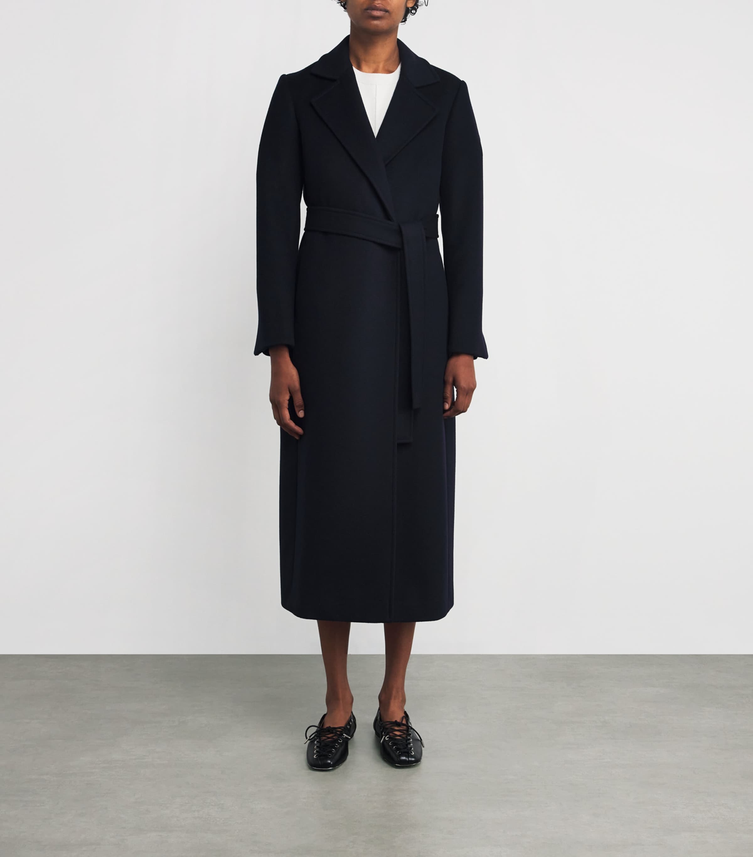 Wool Longrun Coat NAVY Image 3