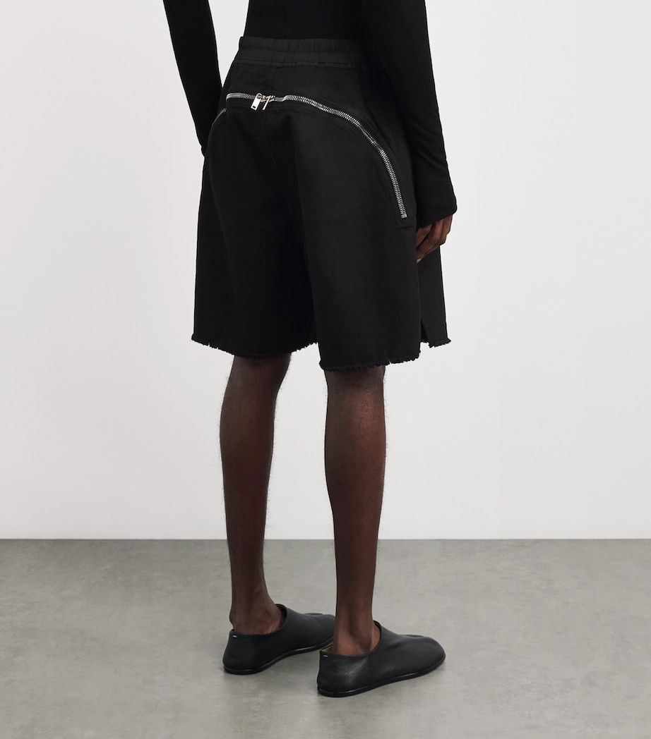 Rick Owens Mens Back-Zip Sweatshorts Image 4