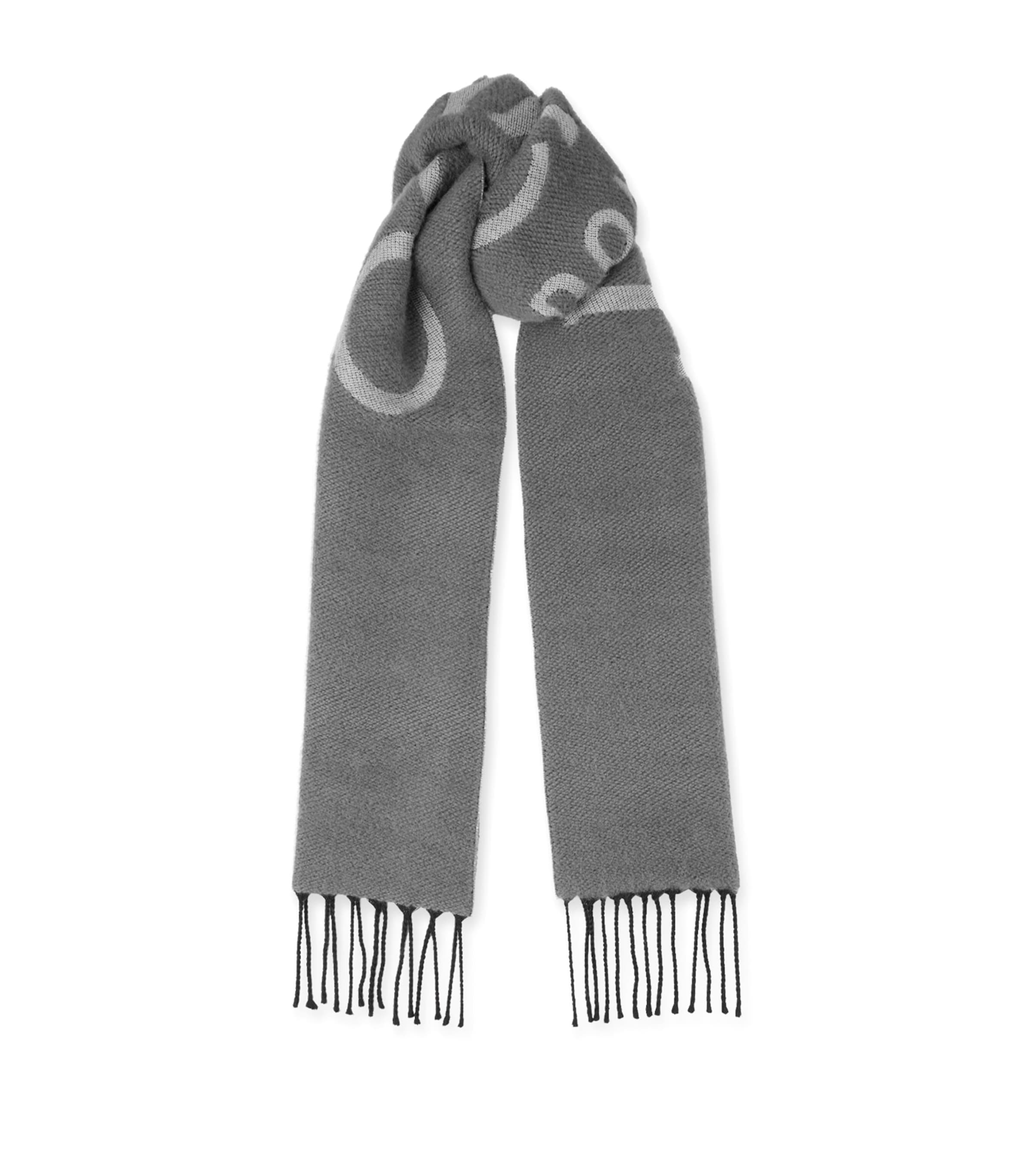 Jimmy Choo Virgin Wool Sema Scarf In Gray