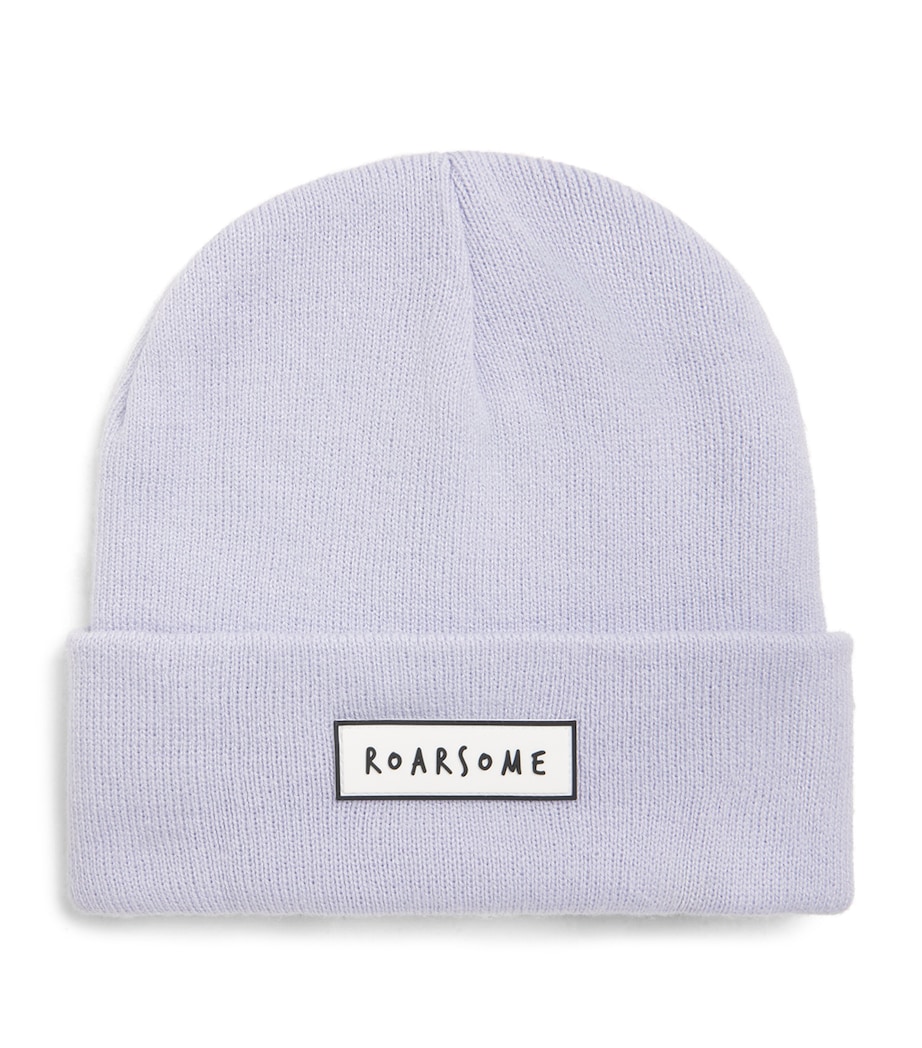 Roarsome Logo-Patch Beanie Purple Image 1