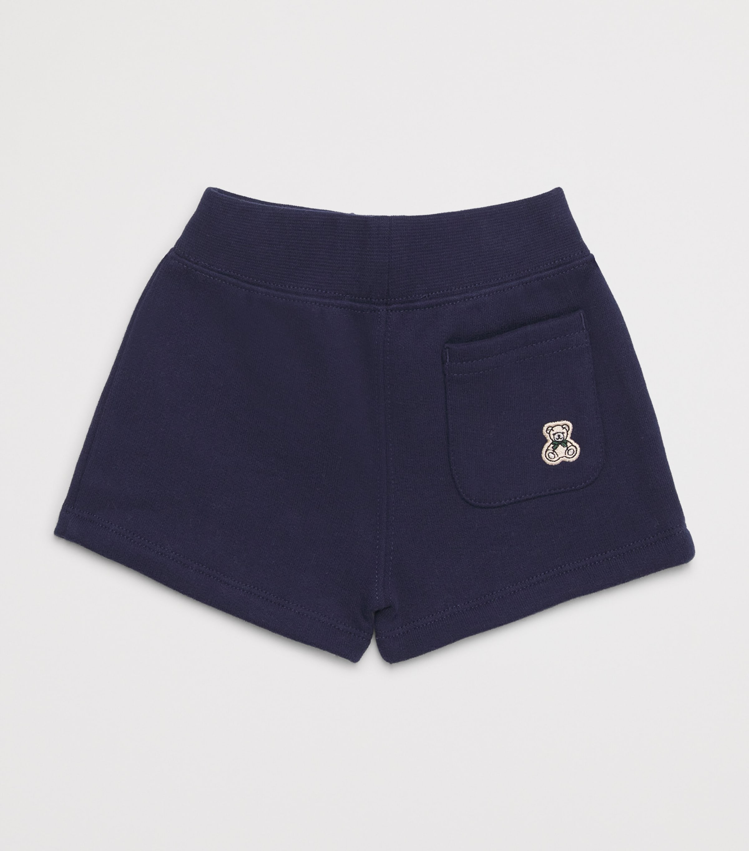 Harrods Cotton Jersey Logo Shorts (0-18 Months) Navy Image 2