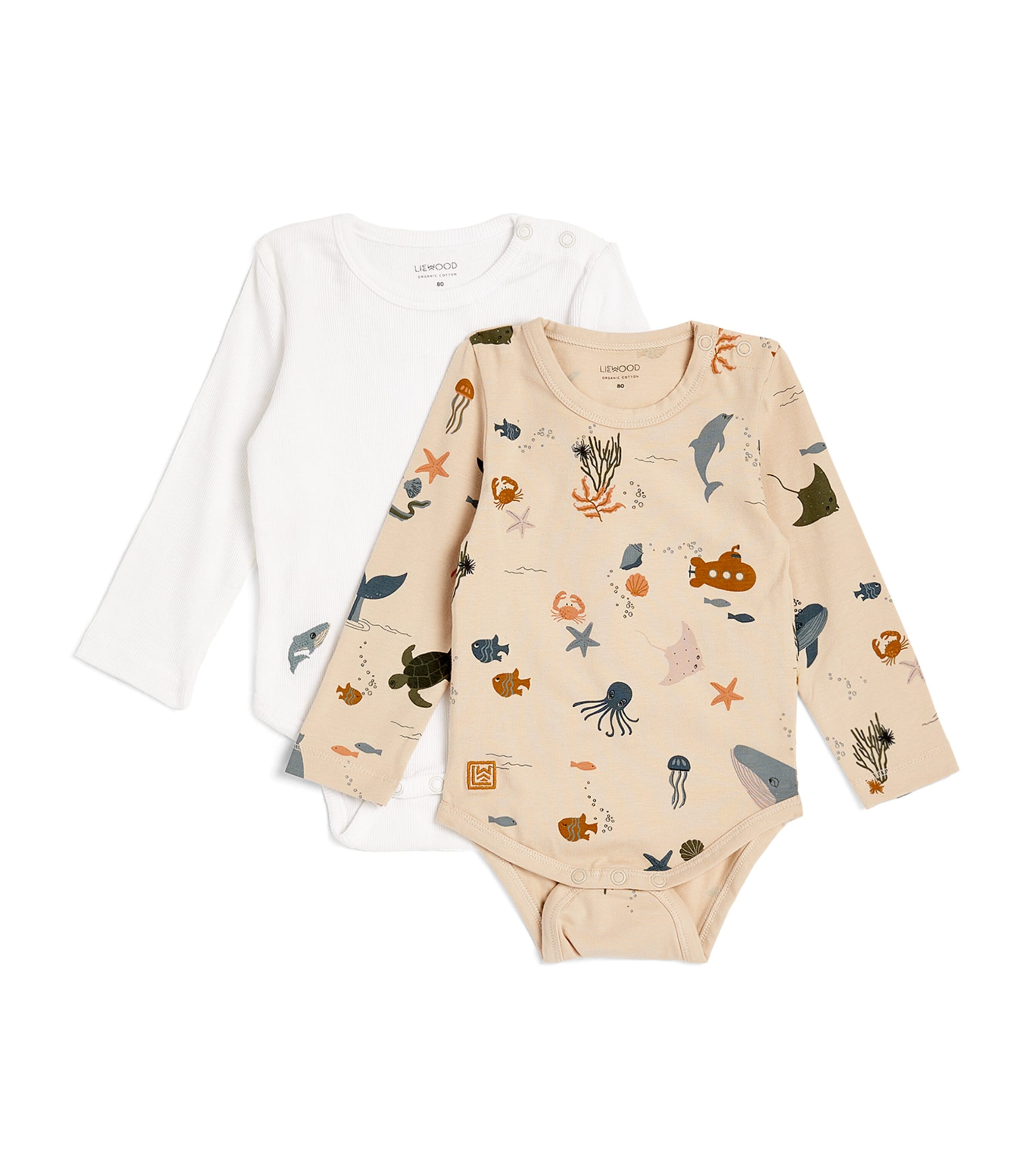 LIEWOOD PACK OF 2 ORGANIC COTTON YANNI BODYSUITS 