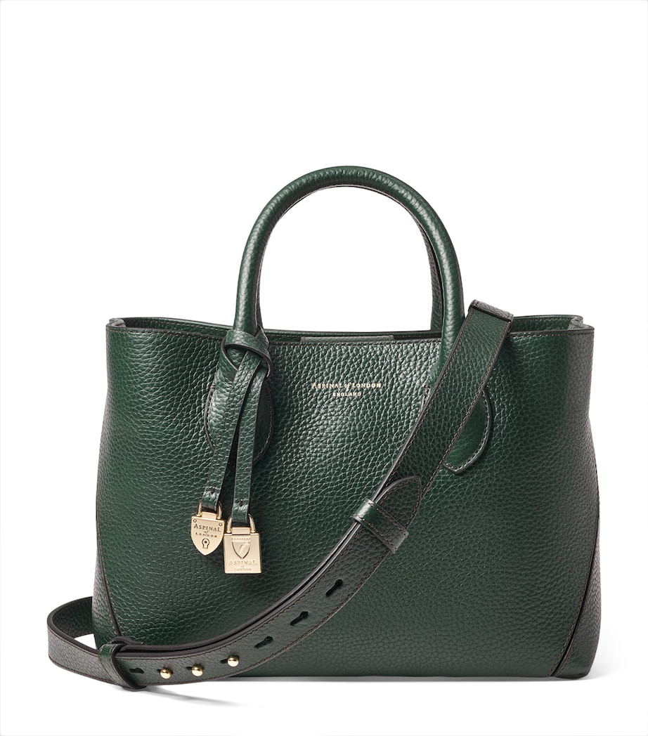 Midi Leather London Tote Bag ALPINE GREEN Image 1