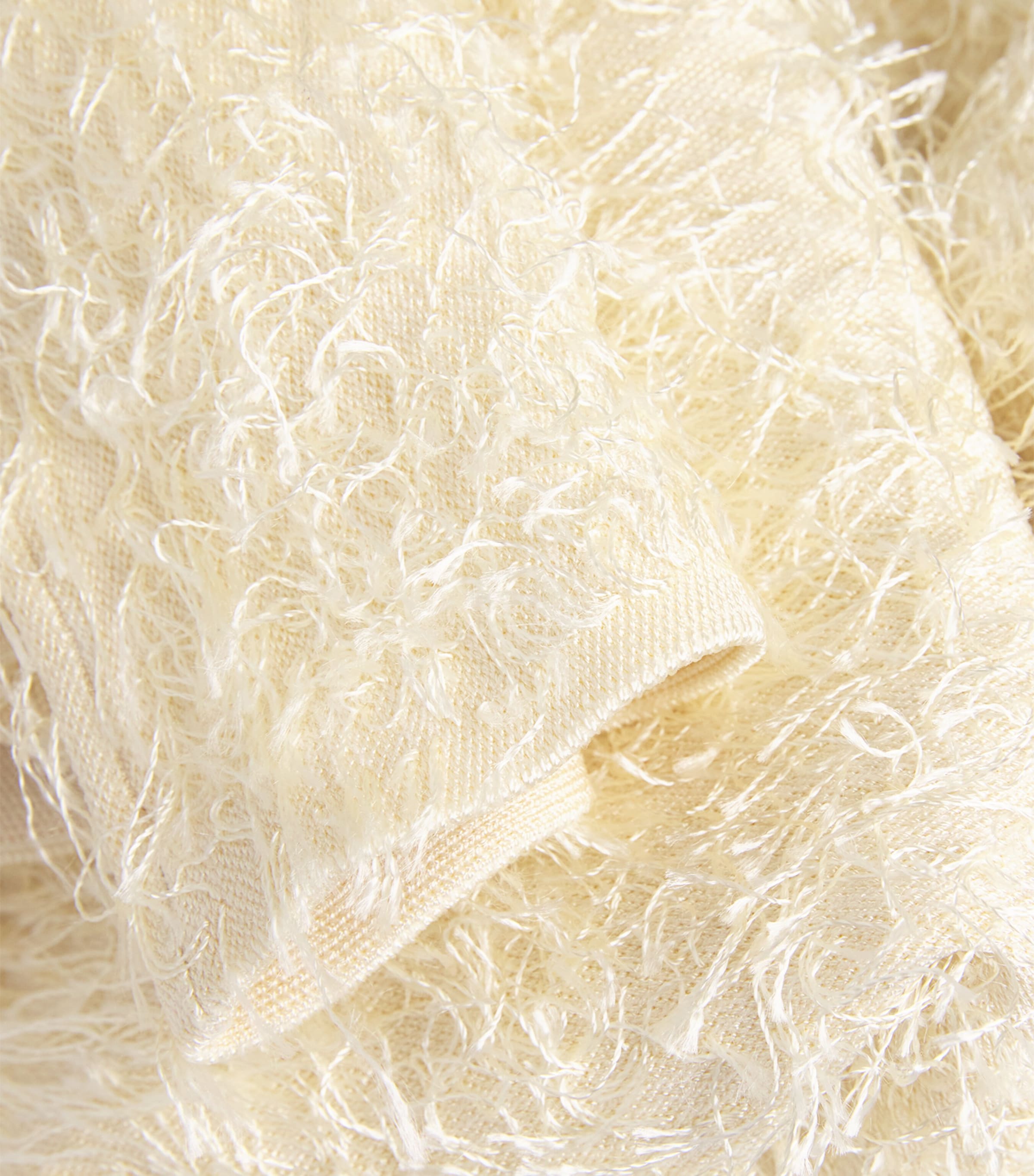 Eyelash-Knit Peplum Top 0150 MASTICE Image 5