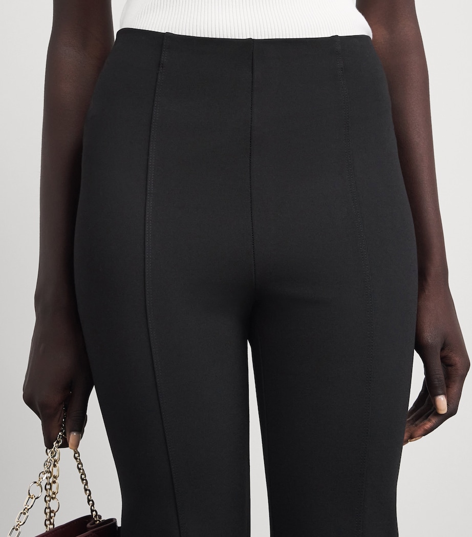 Maje Womens Flared Slit Trousers Black Image 3