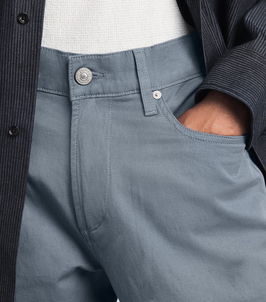 Citizens of Humanity Mens Cotton-Linen Elijah Straight Jeans Stone Blue Image 3