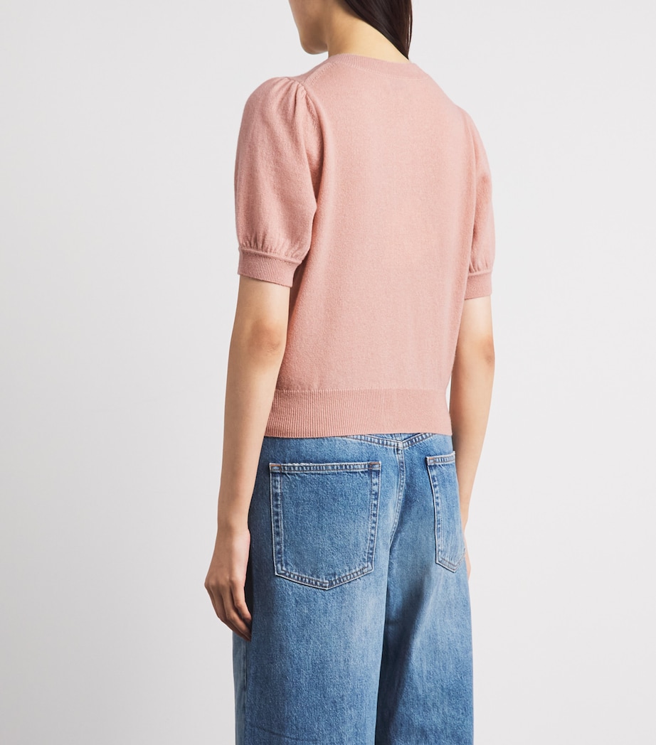 ME+EM Womens Cashmere Cardigan Pale Blush Image 5
