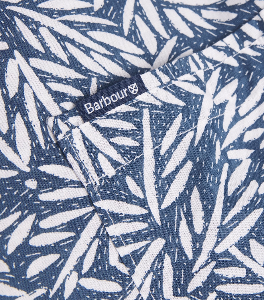 Leaf Print Jackstone Shirt DARK DENIM Image 5