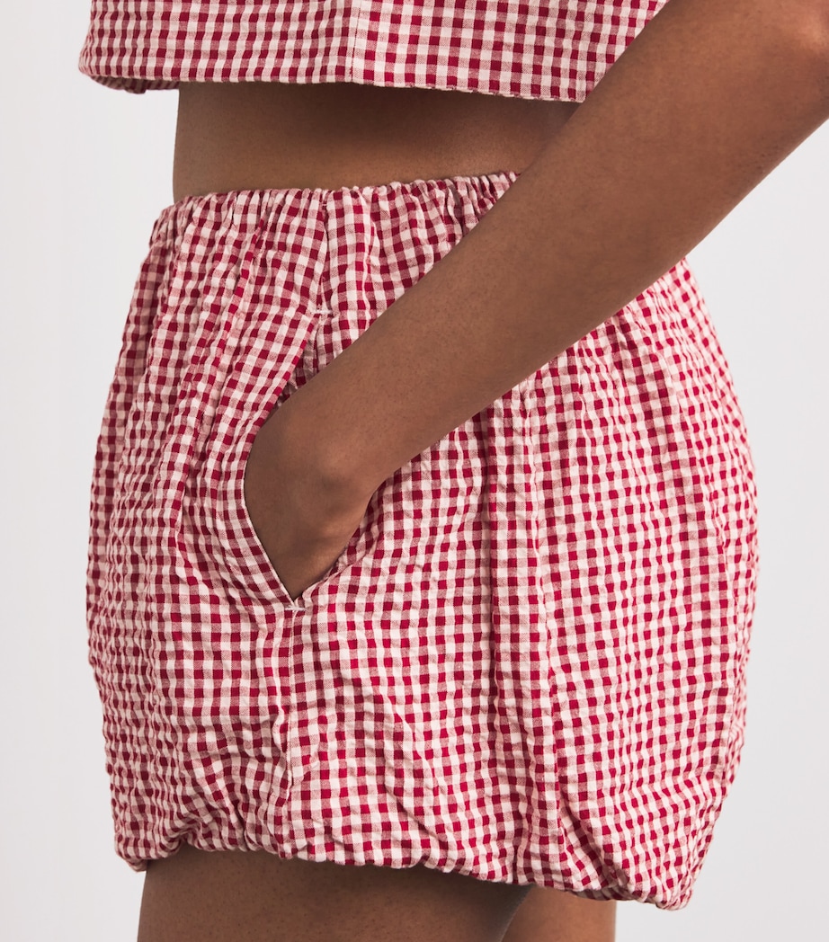 Gingham Aurelia Shorts RED GINGHAM Image 6