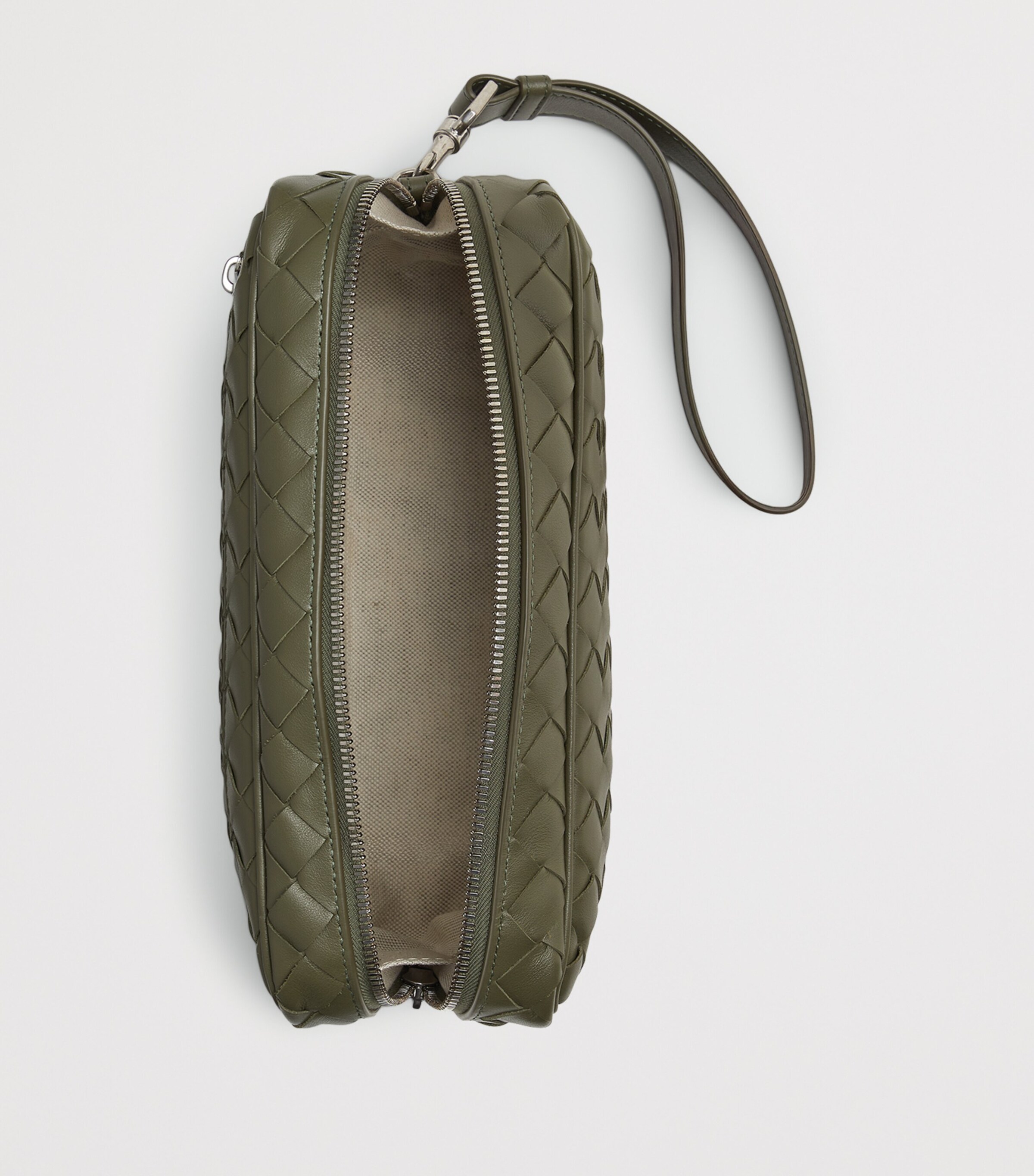 Bottega Veneta Leather Intrecciato Pouch Image 3