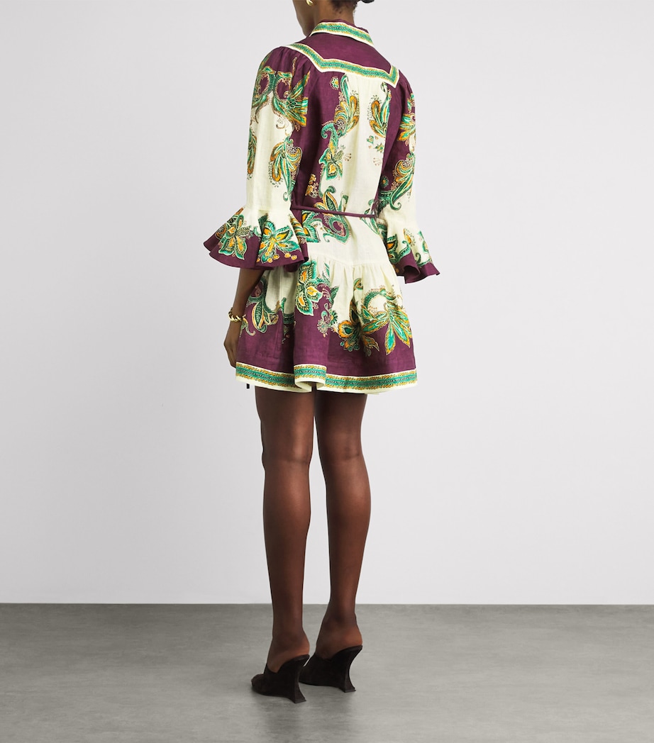 ALEMAIS Womens Linen Ruthie Mini Dress Image 4