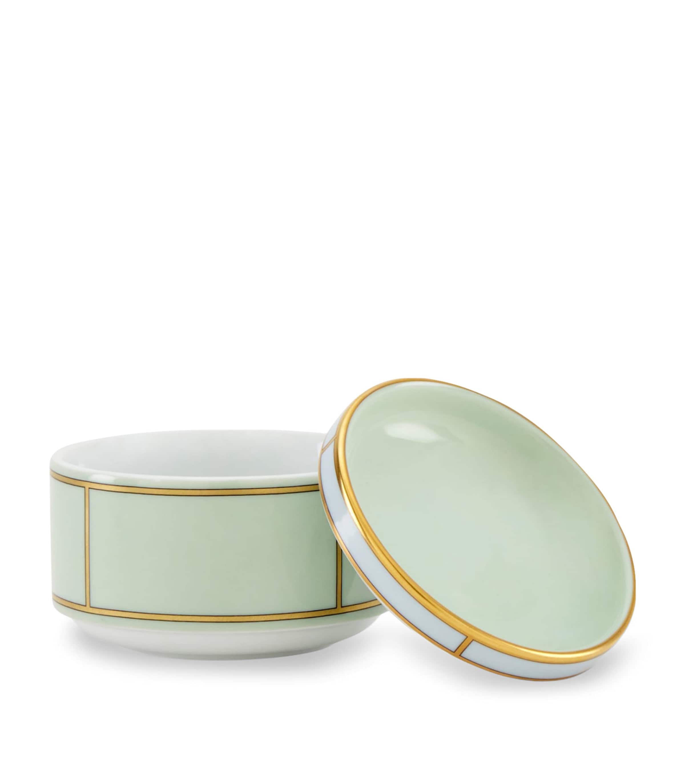 Porcelain Colonna Diva Verde Lidded Sugar Pot (10cm) G00134900 Image 4