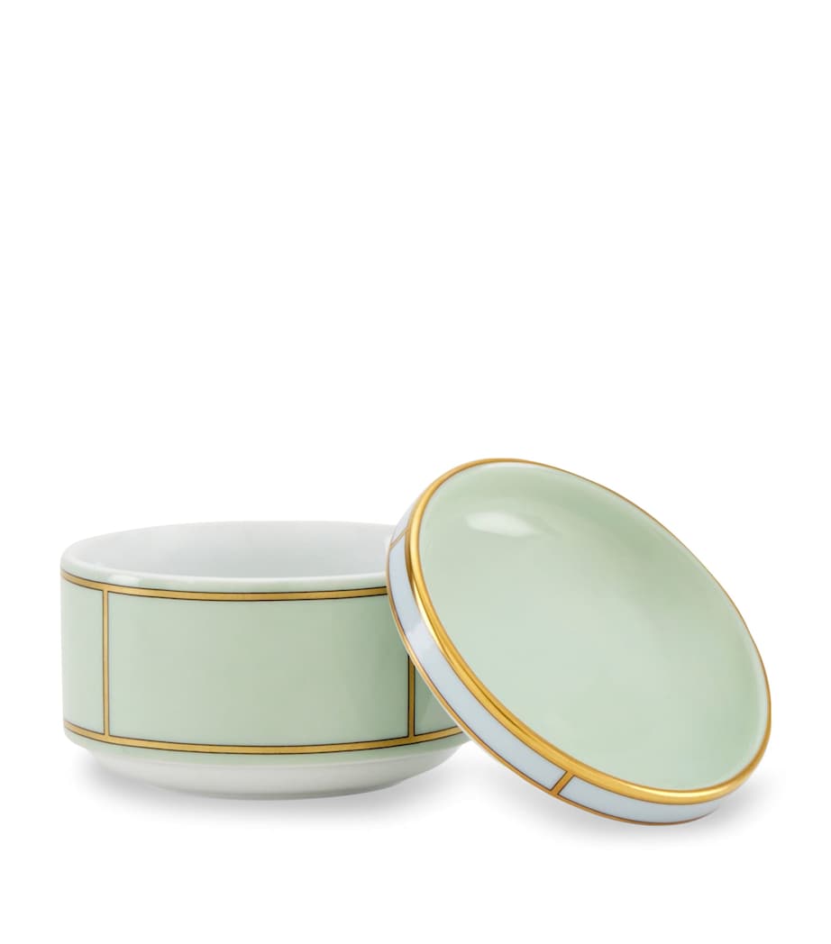 Porcelain Colonna Diva Verde Lidded Sugar Pot (10cm) G00134900 Image 4