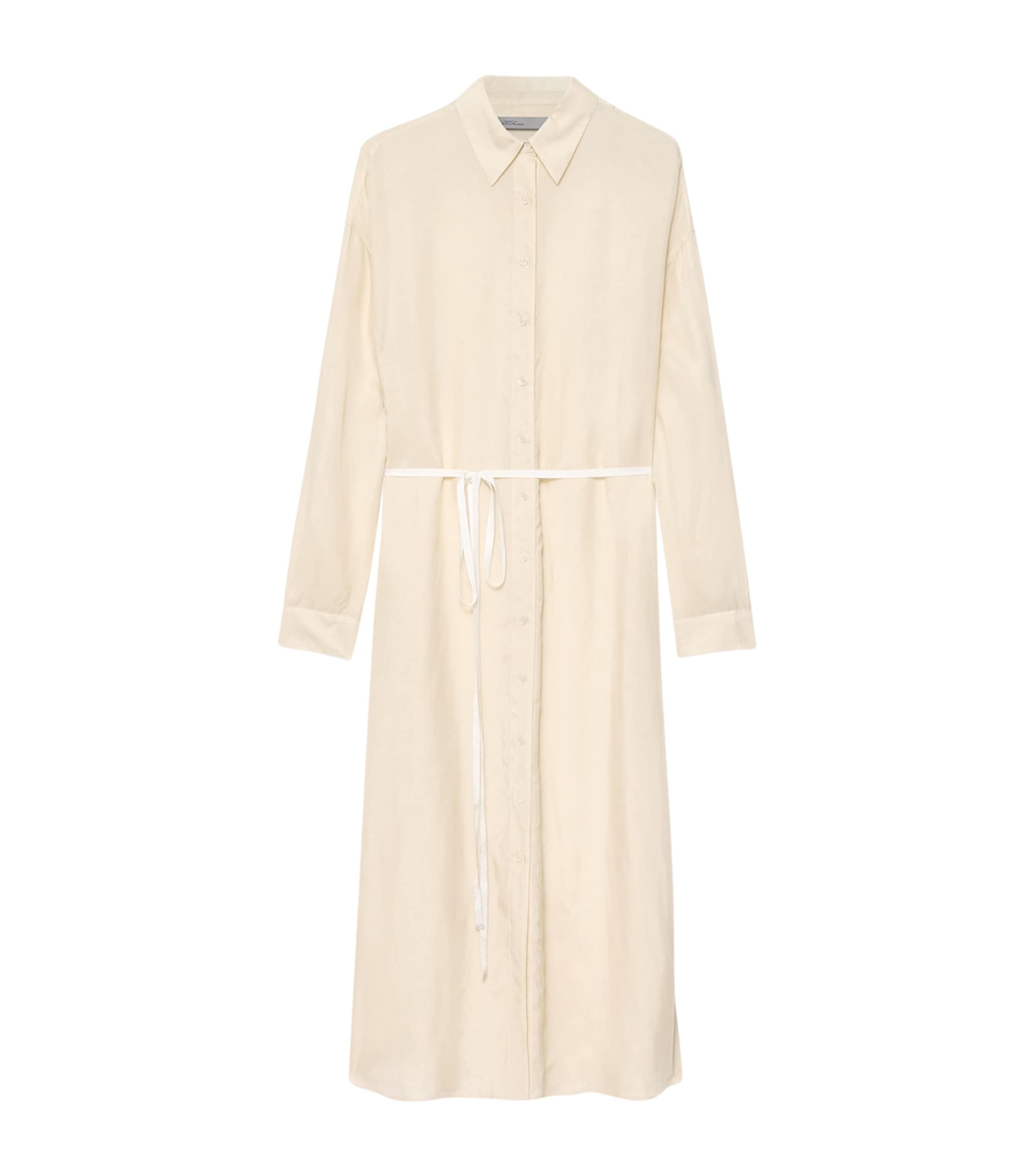 AllSaints Womens Oversized Yurra Shirt Dress Ecru White Image 1
